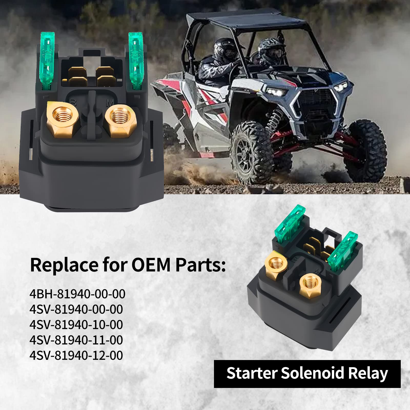 XuLong Starter Solenoid Relay for Yamaha YFM350A/350/400/450/660 - Black