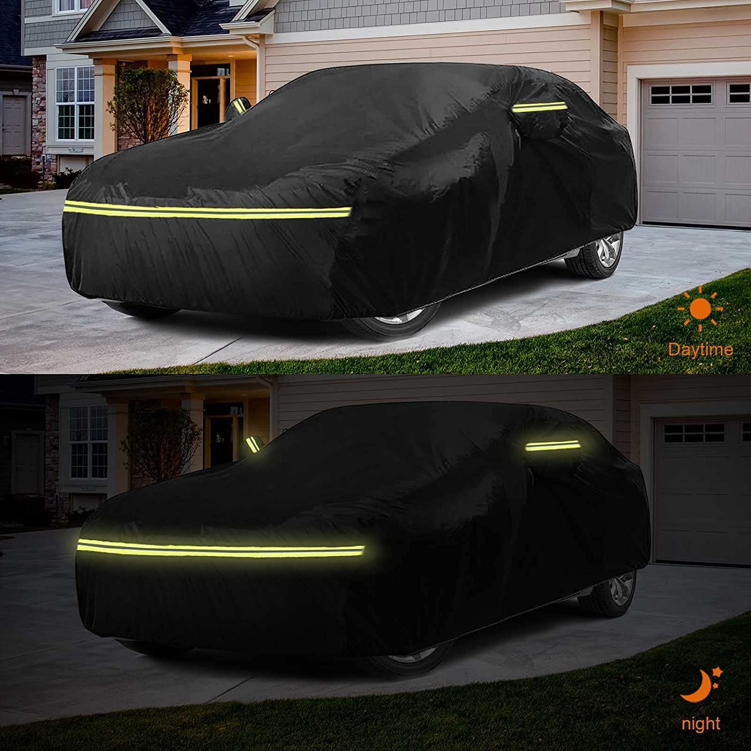Waterproof Car Covers Replace For 2005-2023 Toyota Avalon, 6 Layers All Weather Custom-Fit Car Cover With Zipper Door & Windproo