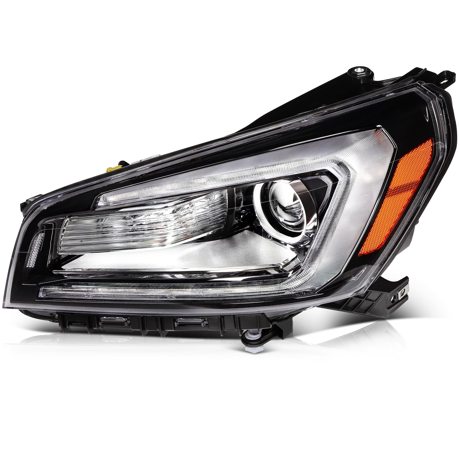 LBRST Headlight Assembly Fit 2013-2016 for Acadia, 2017 for Acadia Limited Driver Side Headlight Chrome Housing GM2502376