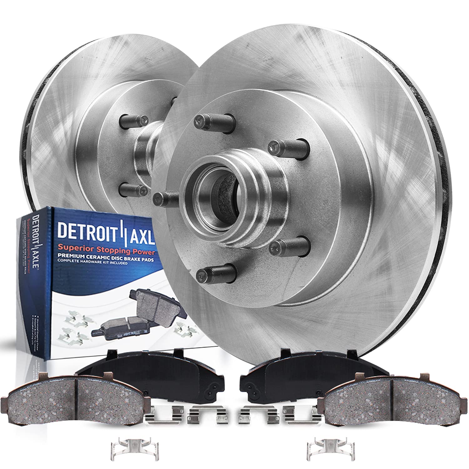 Detroit Axle - Front Brake Kit for 1998-2002 Ford Ranger, 2001-2002 Mazda B2300, 2001-2003 B3000, 1998-1999 B4000 Brake Rotors a