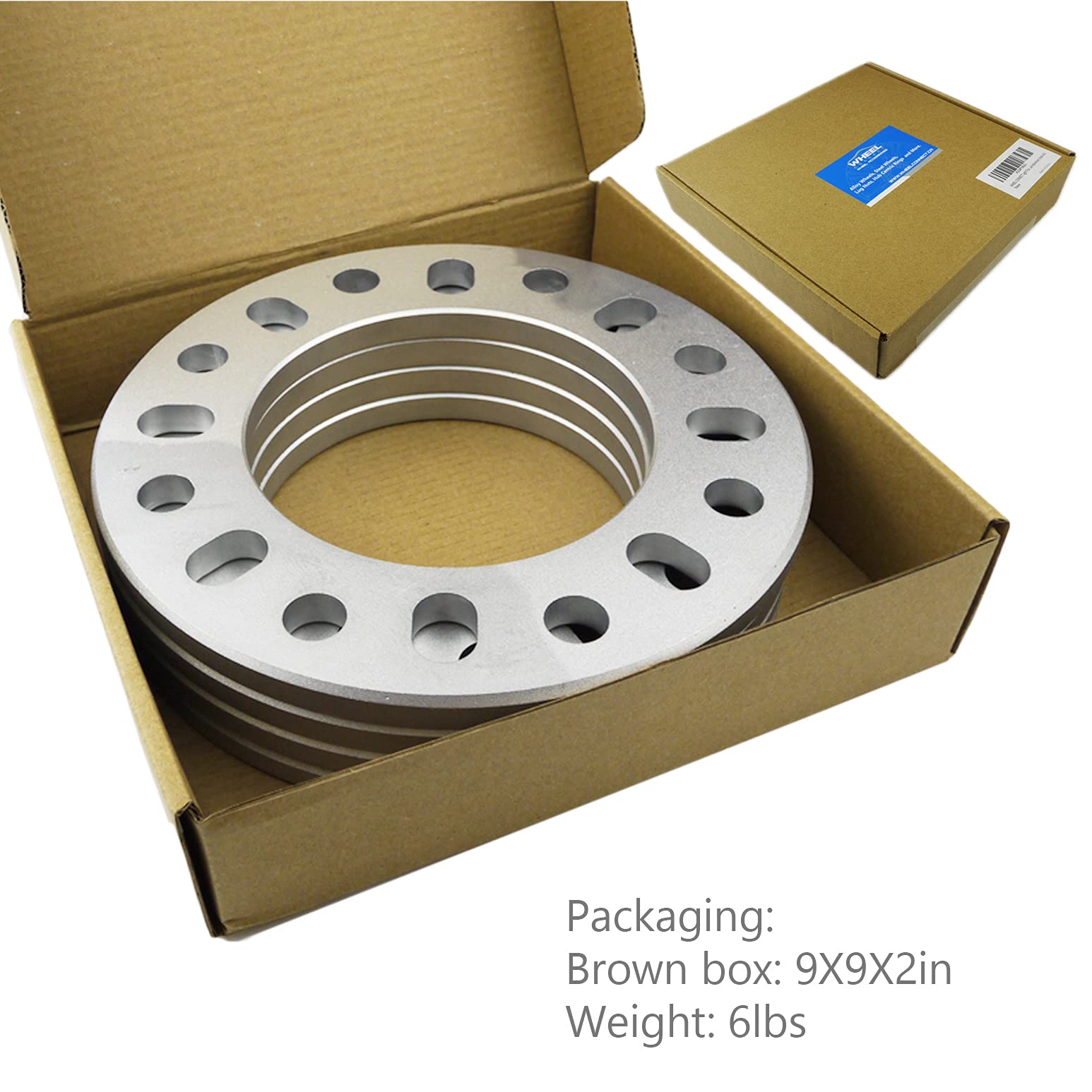 Wheel Connect Light Truck Wheel Spacer,12Mm Thickness(1/2Inch),Fit 8 Bolt Pattern 8X6.5, 8X165.1, 8X170, 8X180, Cast Aluminum, Pack Of 4.