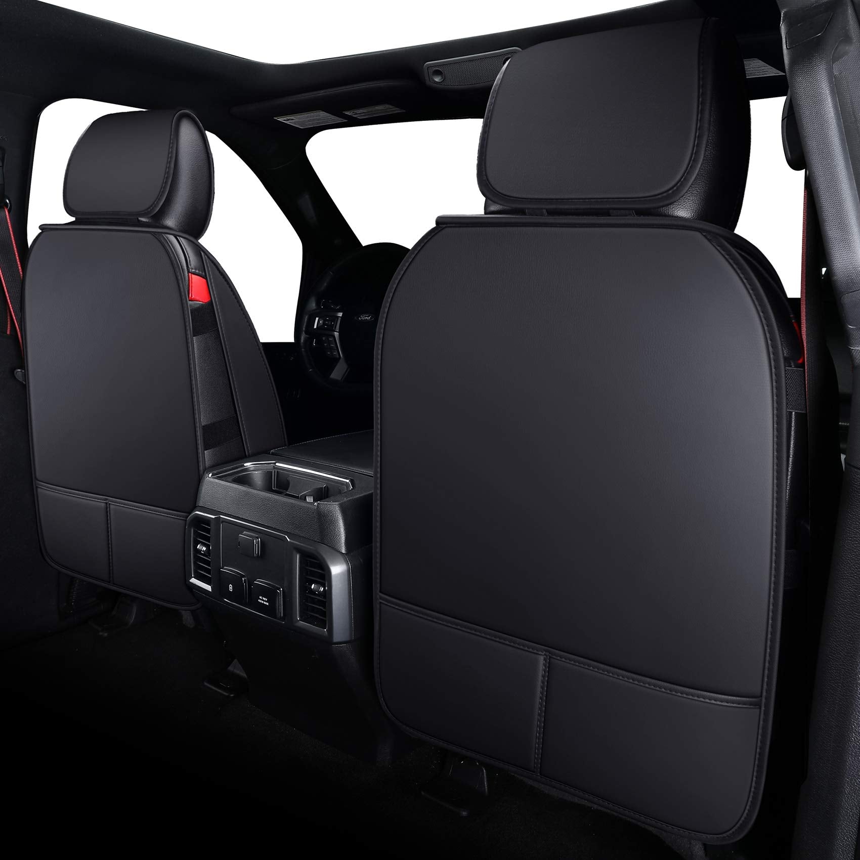 Aierxuan 2 Front Seat Covers For 2009-2025 Ford F150 Truck Seat Covers Waterproof Leather Seat Protectors Custom Fit For 2017-20