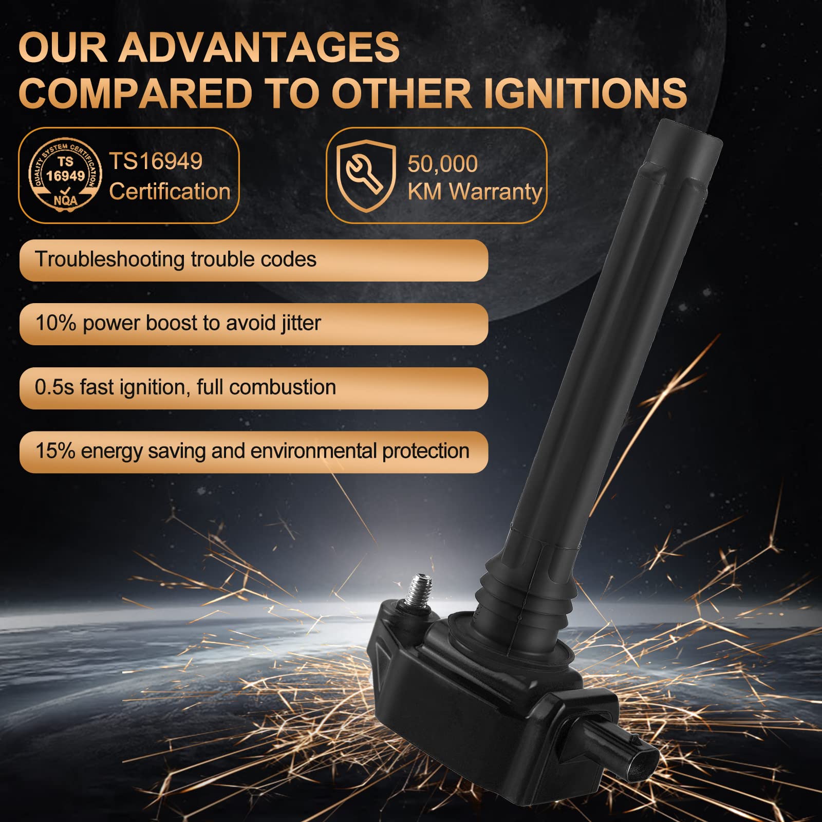 Ignition Coil Fits For Chry 200 300 Town Country, For Dodge Avenger Challenger Charger Dart Durango Grand Caravan Journey, For J