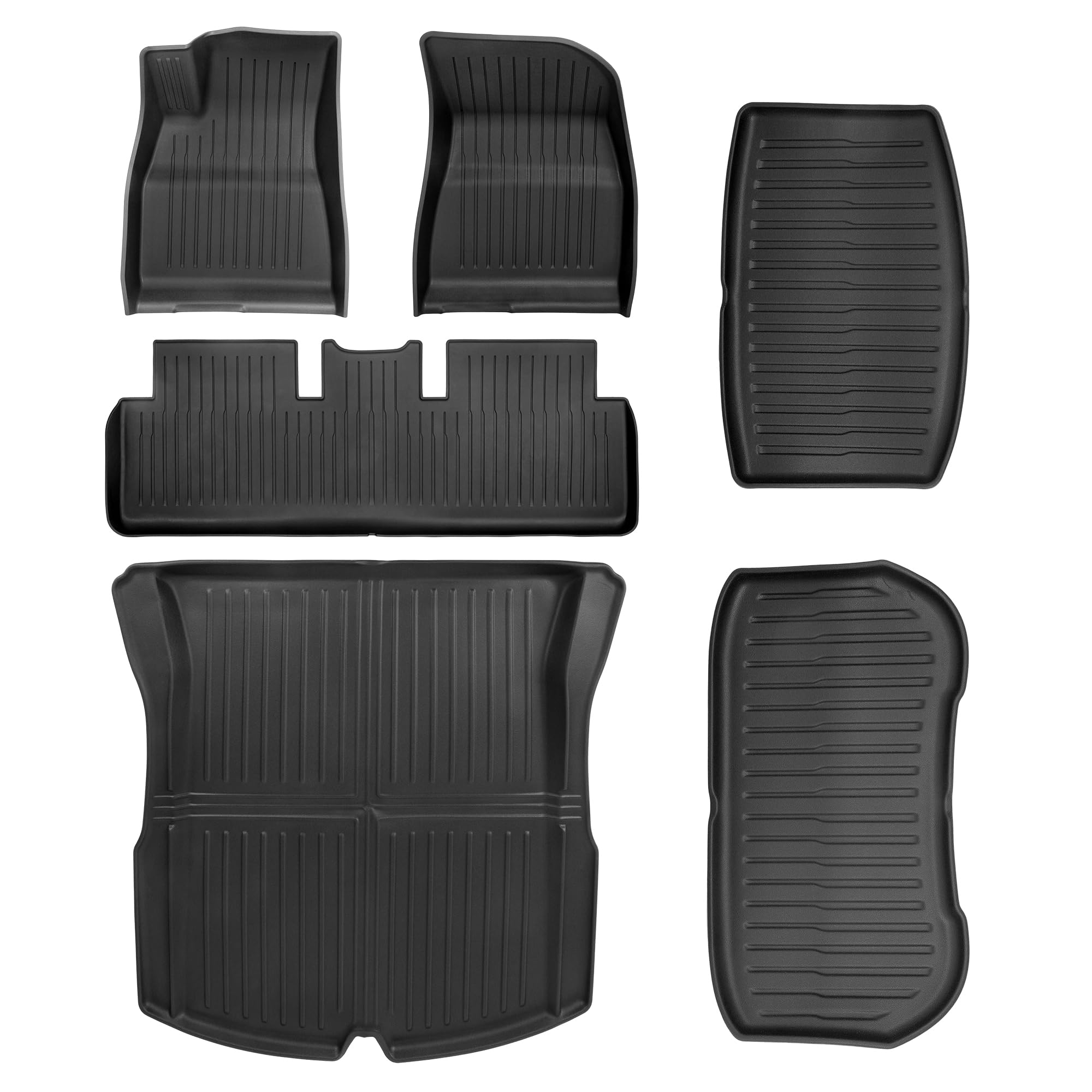 Autocessking Floor Mats Fit For Tesla Model 3 Highland 2025 2024, Custom Fit All-Weather Cargo Liner Full Cover Car Mats With Fr