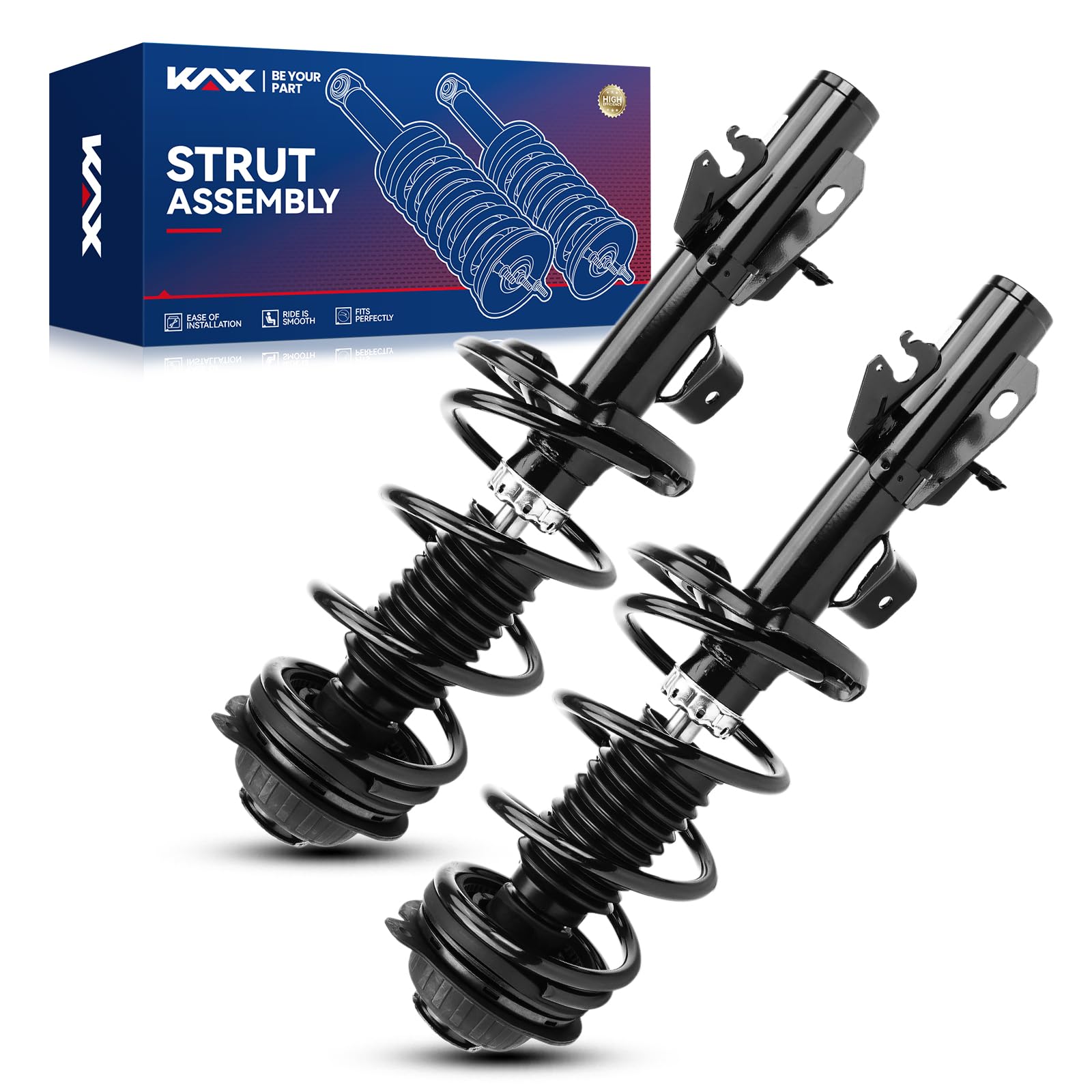 KAX Front Struts for Dodge Dart 2013 2014 2015 2016, 2013-2016 Dart Front Shocks with Coil Spring Complete Assembly 272642 27264