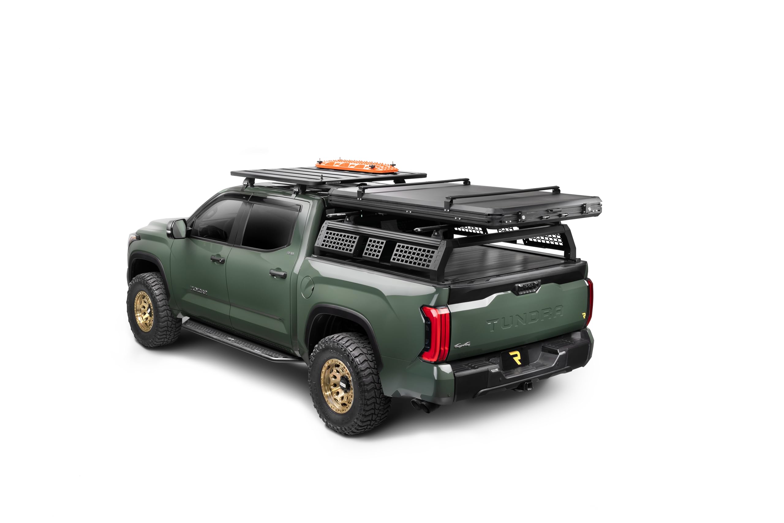 RealTruck GoRack Overland Truck Rack for 2019-2024 Chevy Silverado 1500 & GMC Sierra 1500, 5.8' Bed, Black, Aluminum, Model 945