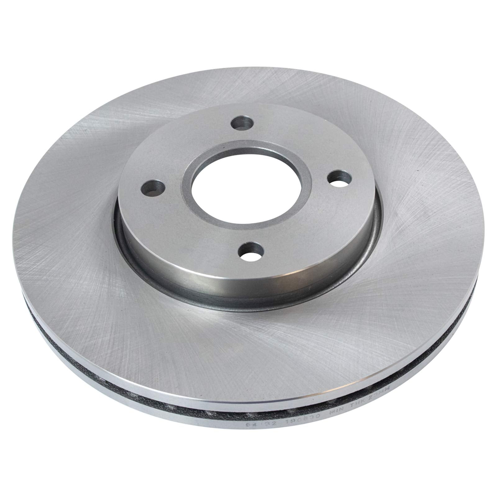 Trq Front Brake Pad & Rotor Kit Brake Pads Brake Rotor Semi-Metallic Compatible With 2005-2007 Ford Focus