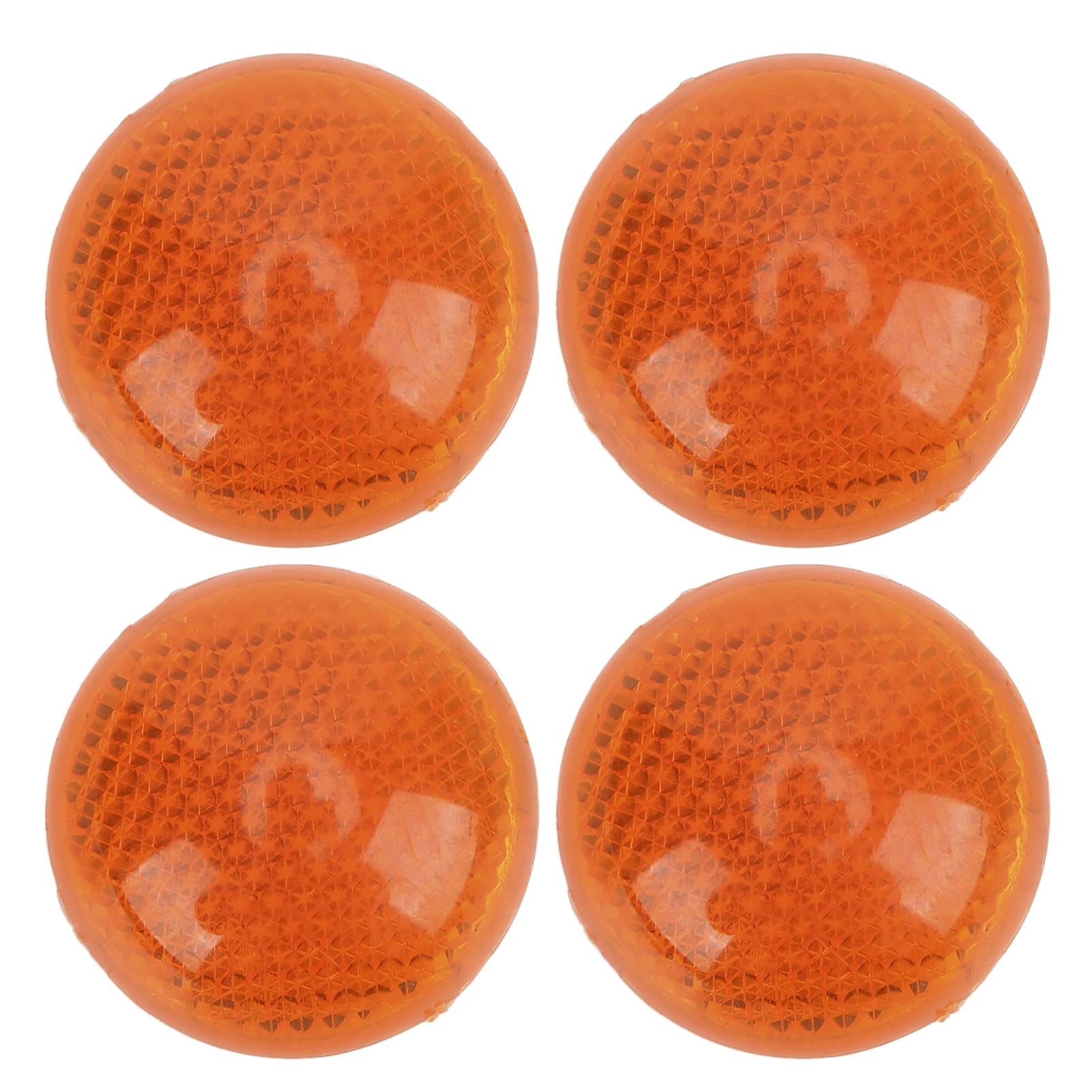 Orange Round Reflector,KIMISS 4Pcs/Set 1.65in Reflective Sticker High Visibility Warning Universal for Motorcycle Car Truck Driv