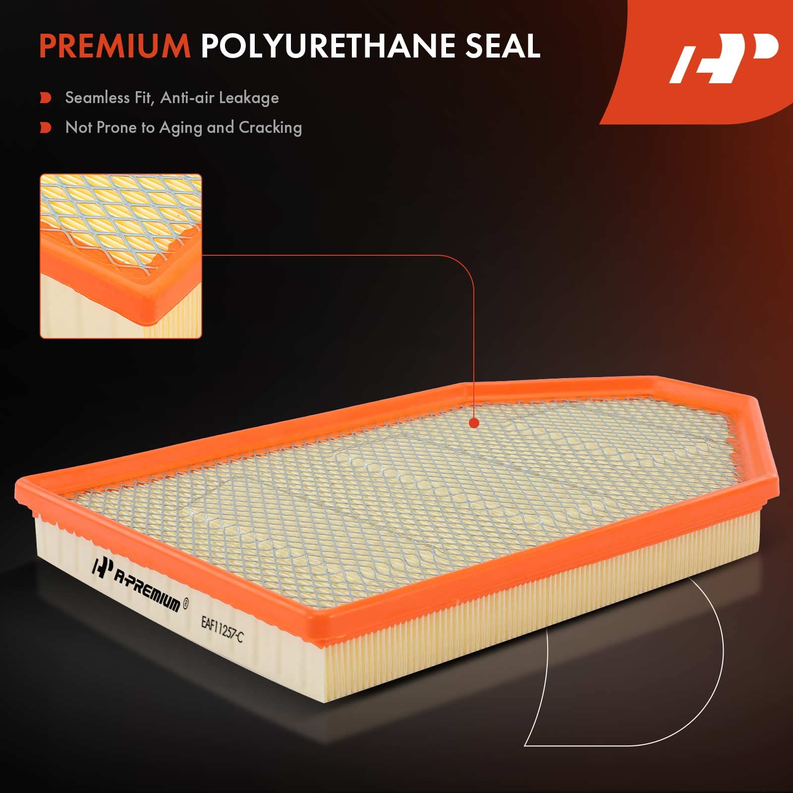 A-Premium Engine Air Filter Compatible with Chrysler 300 & Dodge Challenger, Charger, 2011-2022, 3.6L 5.7L 6.4L, Flexible Panel,
