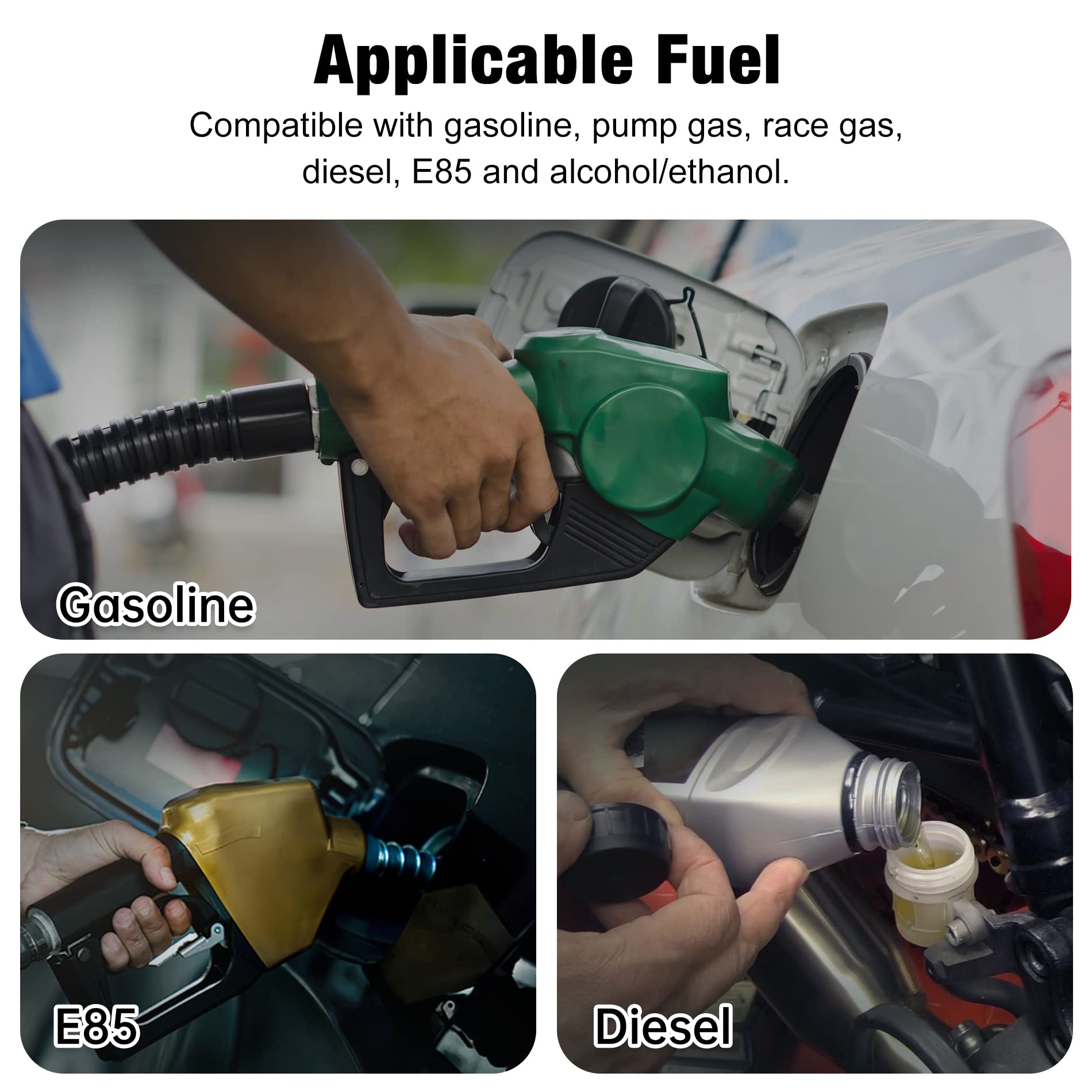 Evil Energy External Inline Fuel Pump Electric 300Lph High Flow 12V Universal