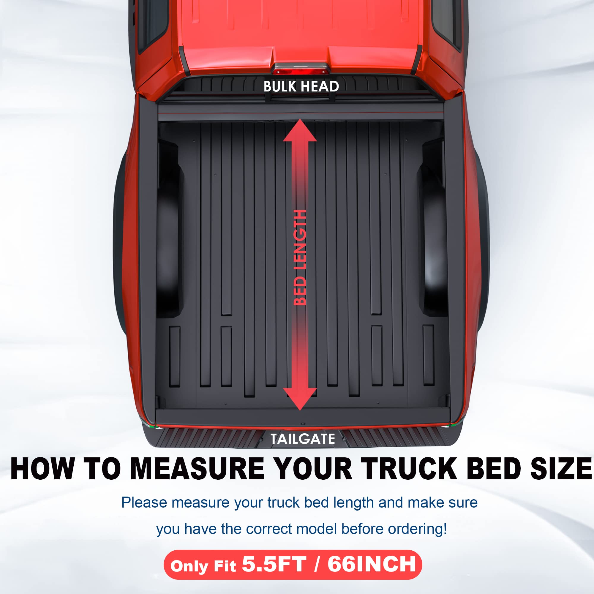 Mostplus Quad Fold Hard Truck Bed Tonneau Cover Compatible With 2015 2016 2017 2018 2019 2020 2021 2022 2023 2024 2025 Ford F150