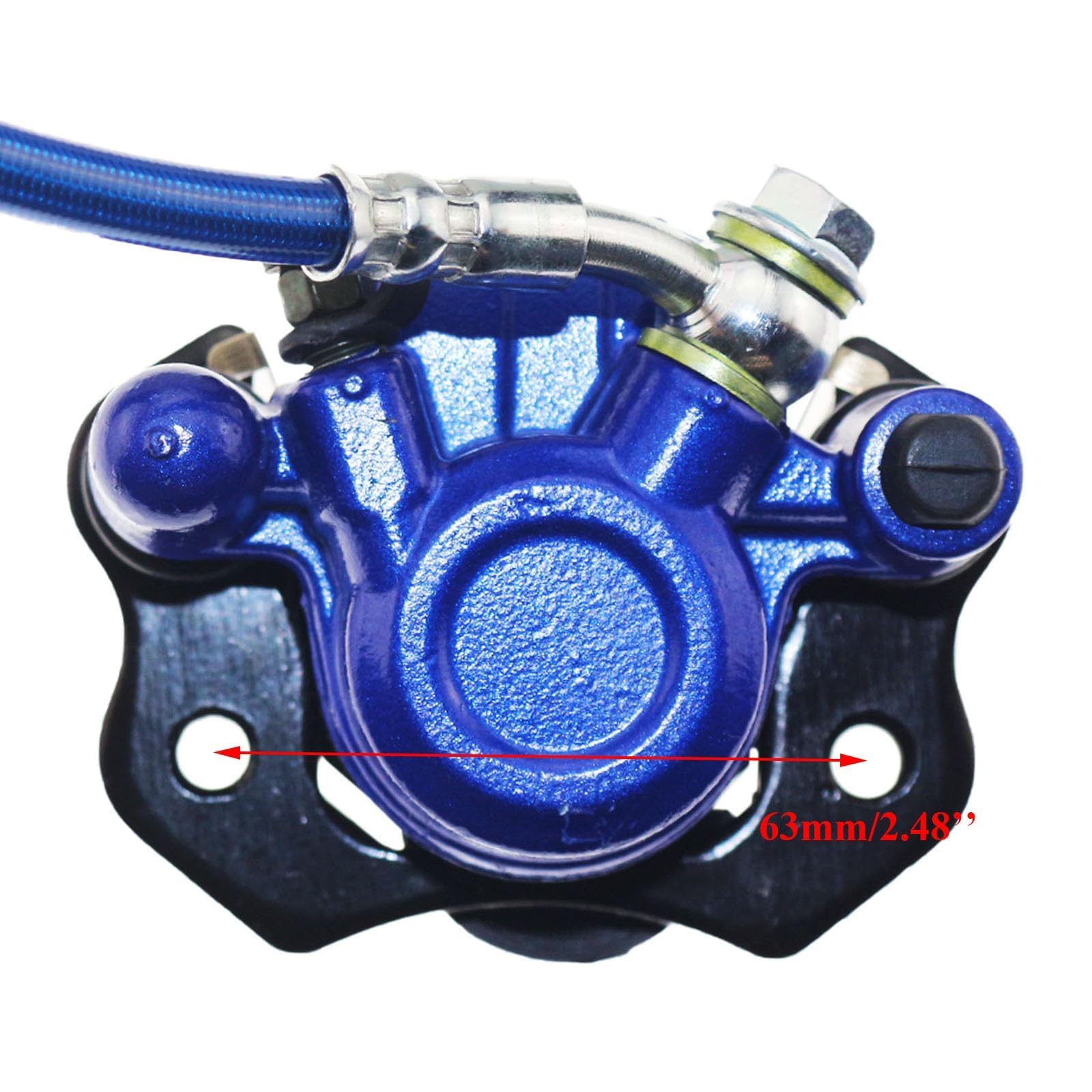 PRO BAT Rear Hydraulic Brake Assembly Caliper Master Cylinder Kit with Extra Brake Pad for Four Wheeler Baja for Go Kart Golf Ca