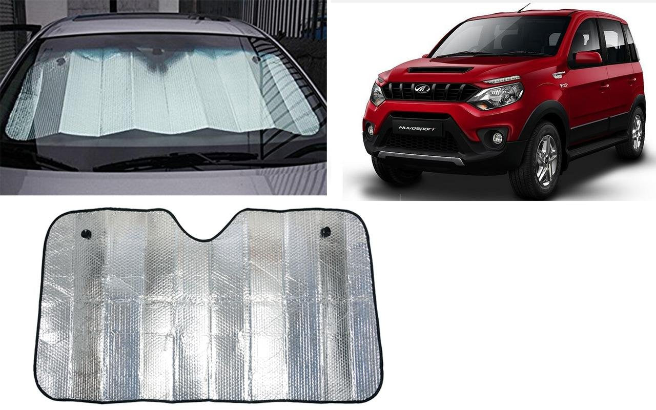 Auto Pearl Collapsible Mesh Foldable Auto Front/Rear Window Silver Sun Shade Car Windshield, 130 * 60Cm for Nuvo Sport