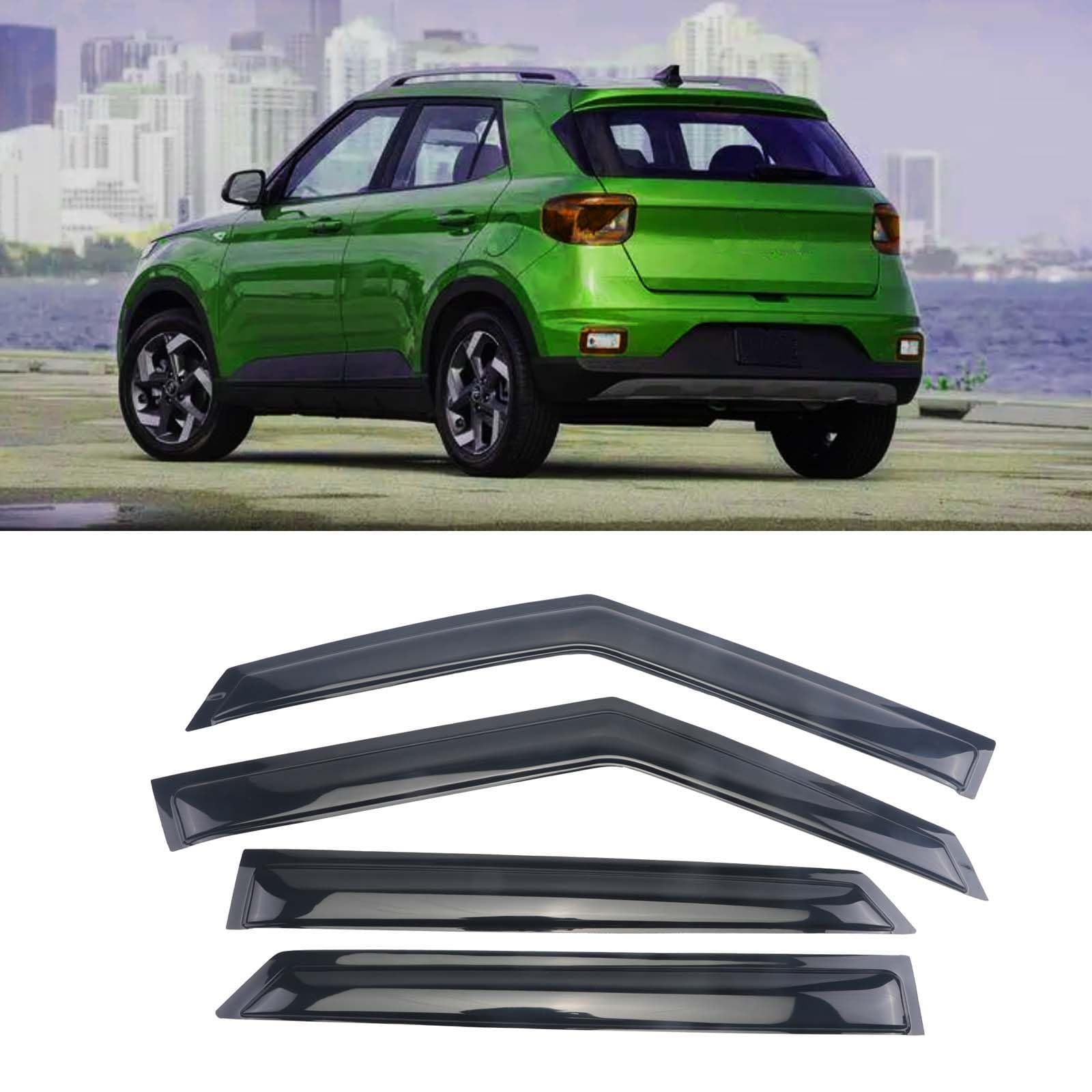 Sontian Tape-On Side Window Visor Deflectors Rain Guards For 2020-2023 H-Yundai Venue Window Visors Accessories For Cars,Rain Gu