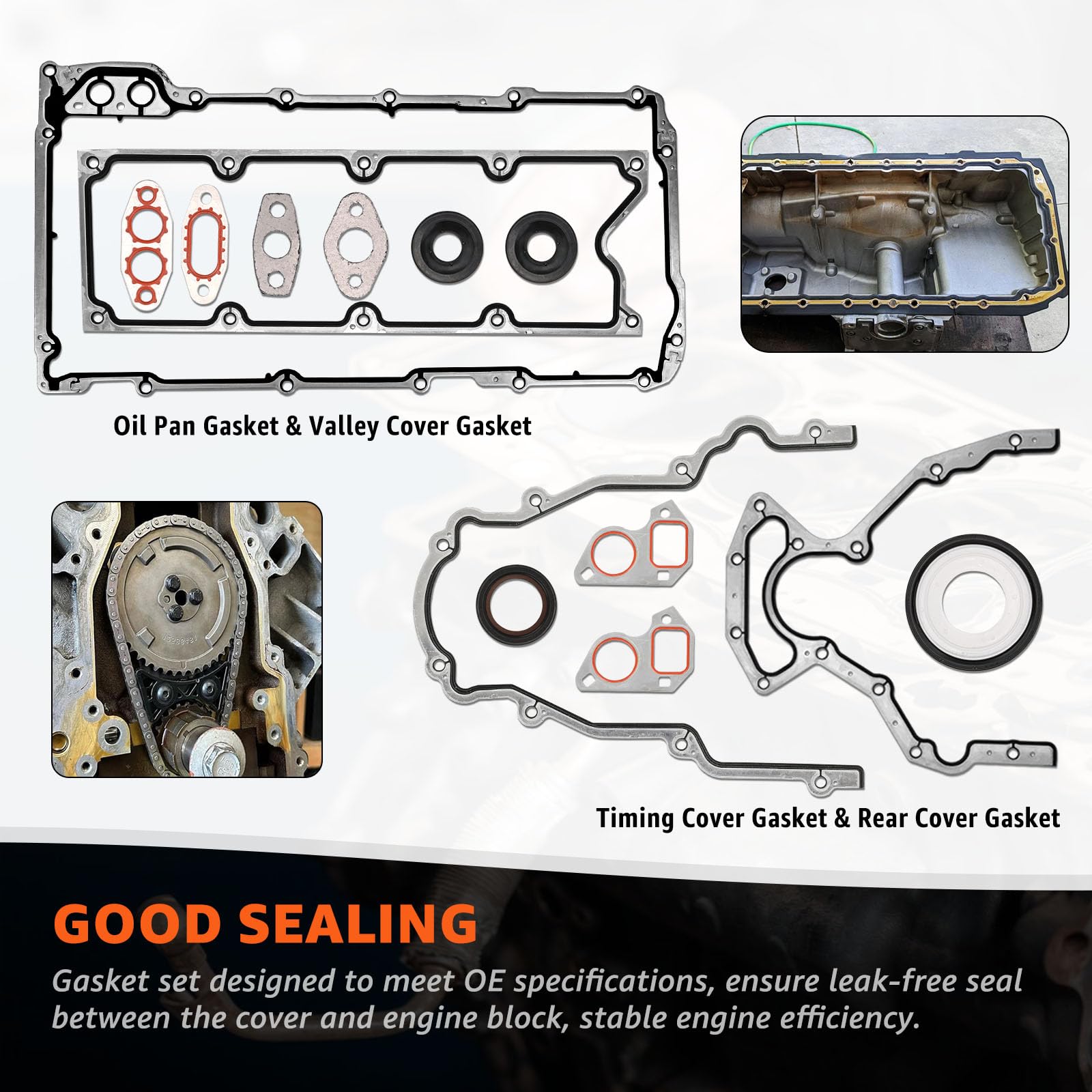 Armker Full Cylinder Head Gasket Set for 2005-2014 Chevy 5.3L V8 LM7 L59 - Model HS26191PT-1 CS9284