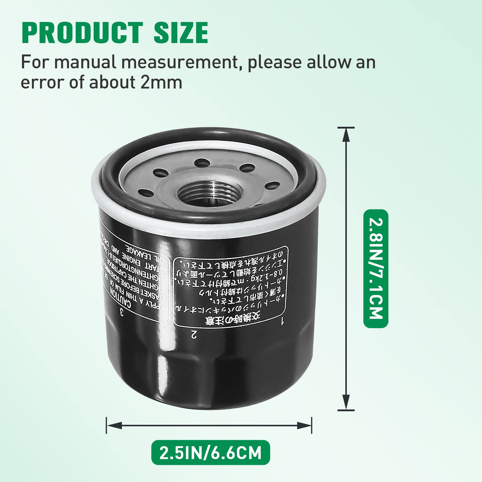 grizzly 700 Oil Filter for YAMAHA YFM700 F GRIZZLY 700 FI AUTO 4X4 2007-2015 RHINO 700 FI YXR700 2008-2013 YFM350 GRIZZLY 350 AU