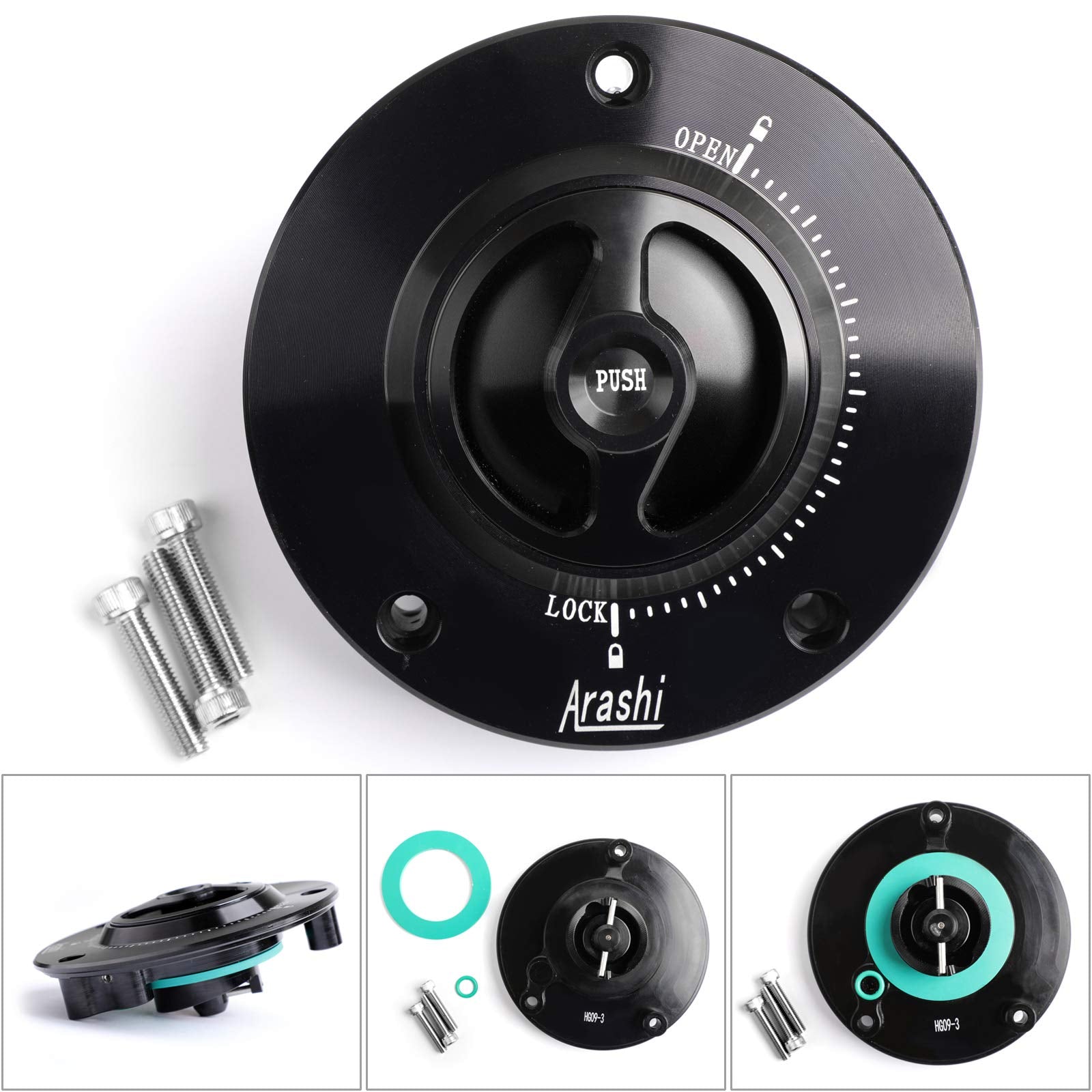 Areyourshop Cnc Keyless Fuel Gas Tank Cap For Suzuki Gsxr 600/750/1000 Gsr 600/750 03-18, Please Check The Description For Exact
