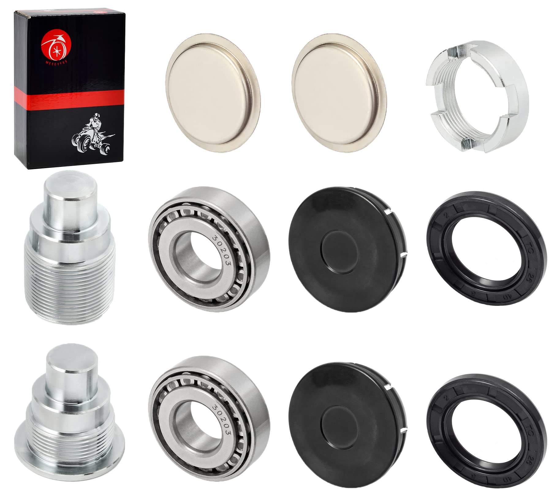Swingarm Bearing Seal Bolt LOCK NUT & CAP Rebuild Kit For HONDA Recon 250 TRX250X TRX250EX TRX 250TE/TM Rancher 350 400 Fourtrax