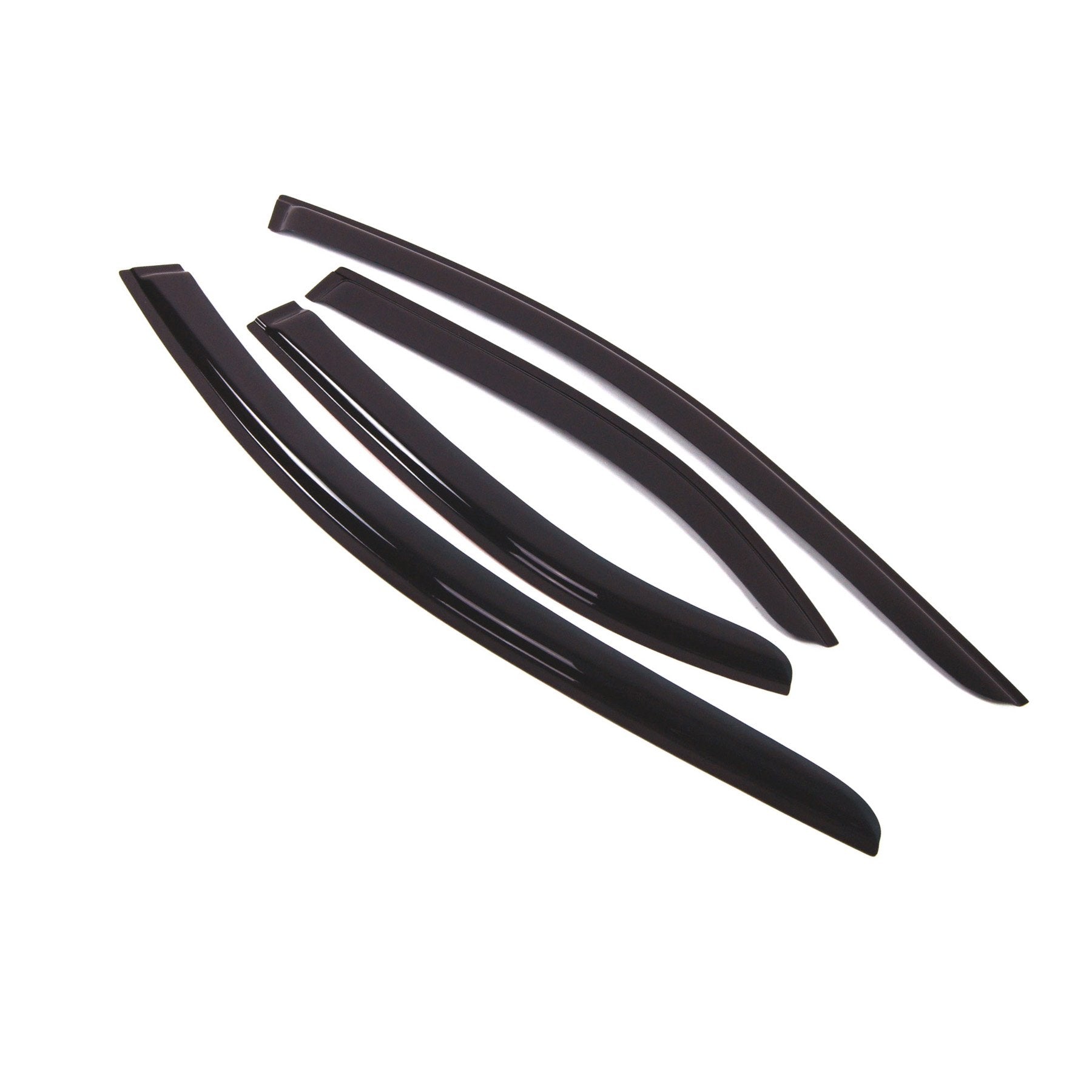 Tuningpros Window Visor Compatible With 2009-2014 Acura Tsx, Dgwv2-006-2 Outside Mount Deflector Rain Guard Dark Smoke, 4 Pcs Se