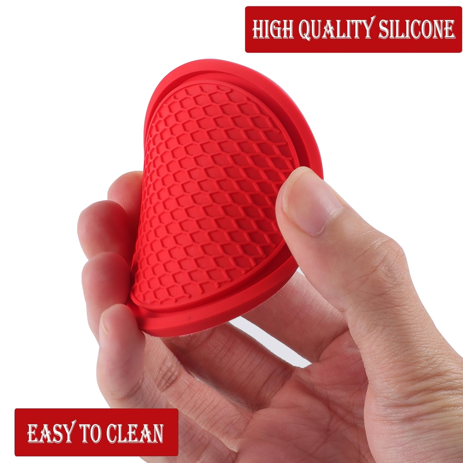 Singaro Car Cup Coaster, 4Pcs Universal Non-Slip Cup Holders Embedded In Ornaments Coaster, Car Interior Accessories, Red
