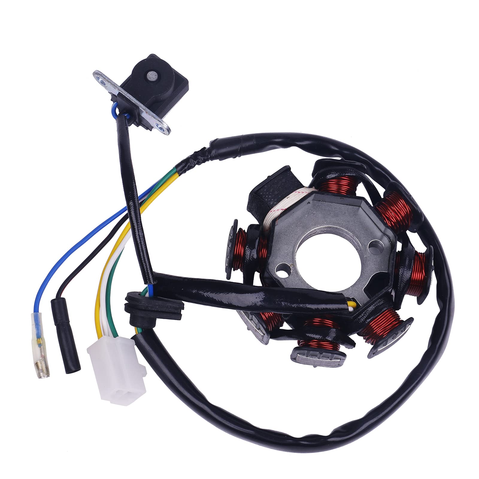 Glixal GY6 Magneto Stator 49cc 50cc 80cc 100cc for 139QMB 139QMA 147QMD Scooter ATV Go-kart Bug