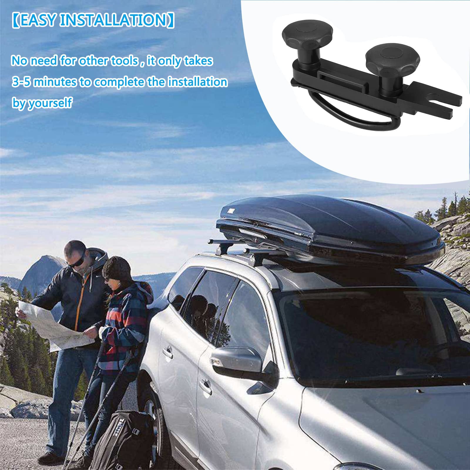 ATNVIDSG Roof Box U-Bolt Clamps/Roof Rack Clamps car Truck Universal Stainless Steel U Brackets Installation Accessory 85mm Insi