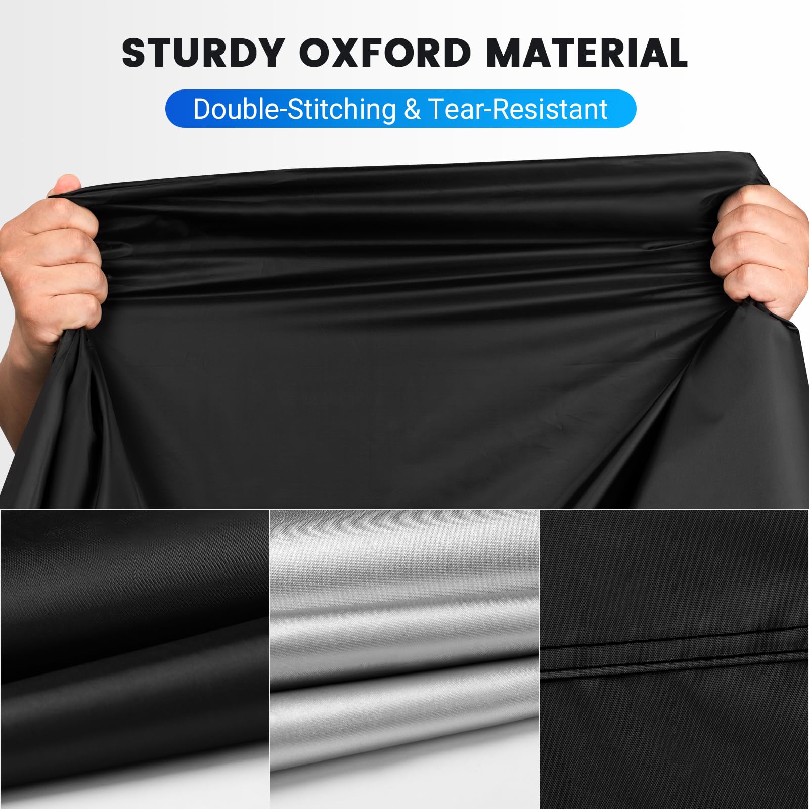 Favoto Motorcycle Cover All Season Universal Weather Quality Waterproof Sun Outdoor Protection Night Reflective with Lock-Holes