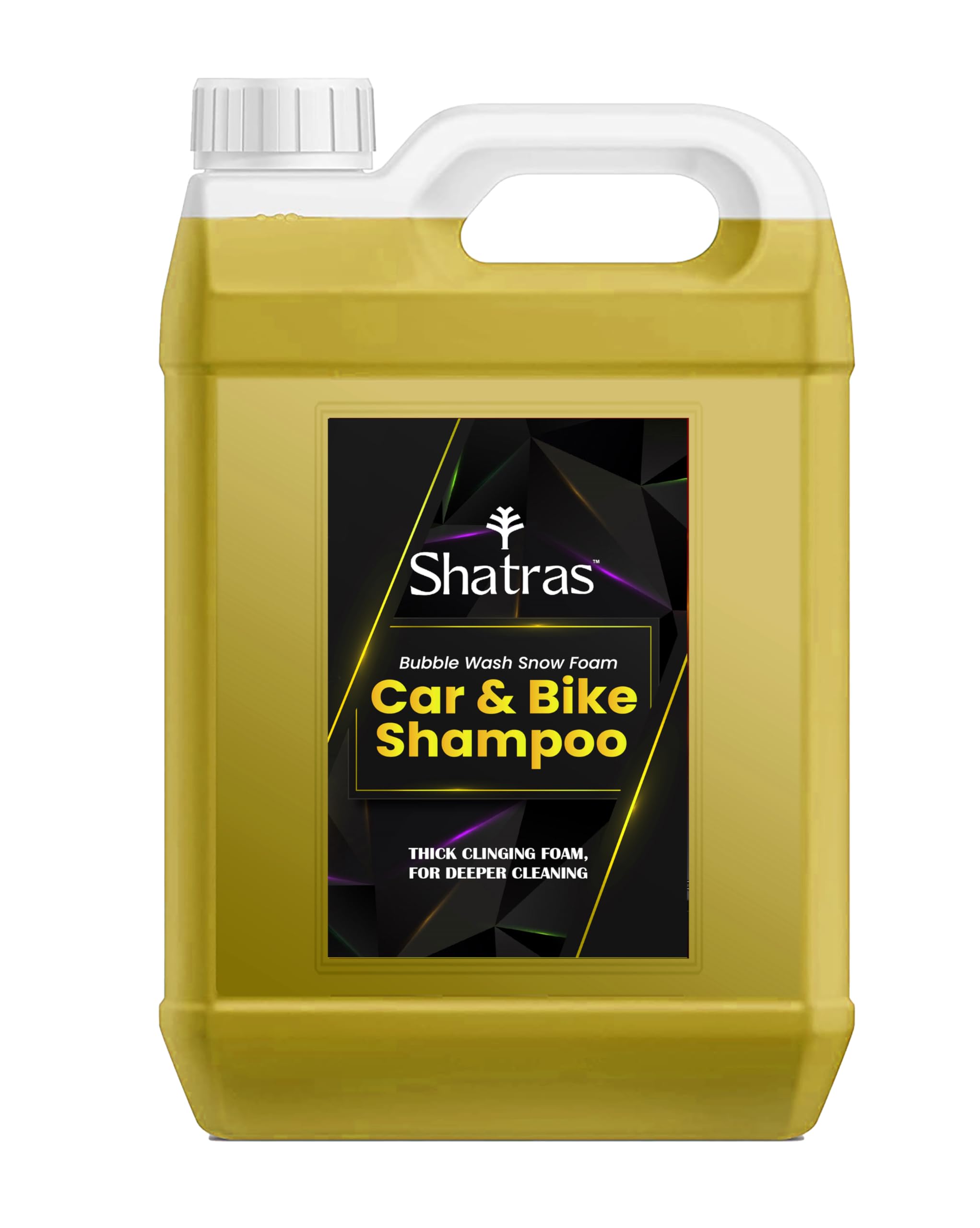 Shatras Yellow Car Wash Shampoo Concentrate - Ph Neutral, Thick Suds With Shine Enhancing Formula - Bubblewash Snow Car Foam Sha