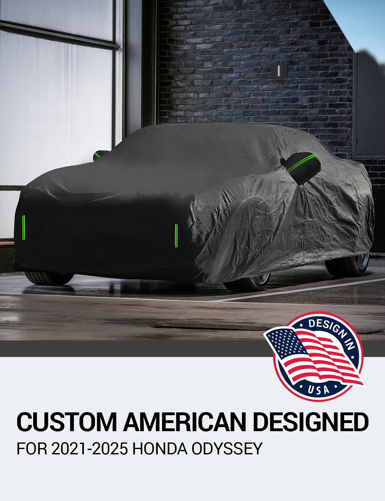 Proadsy 2025 Upgrade Car Cover Custom Fit For Honda Odyssey Minivan 2021-2025, Waterproof All Weather For Automobiles, Full Exte
