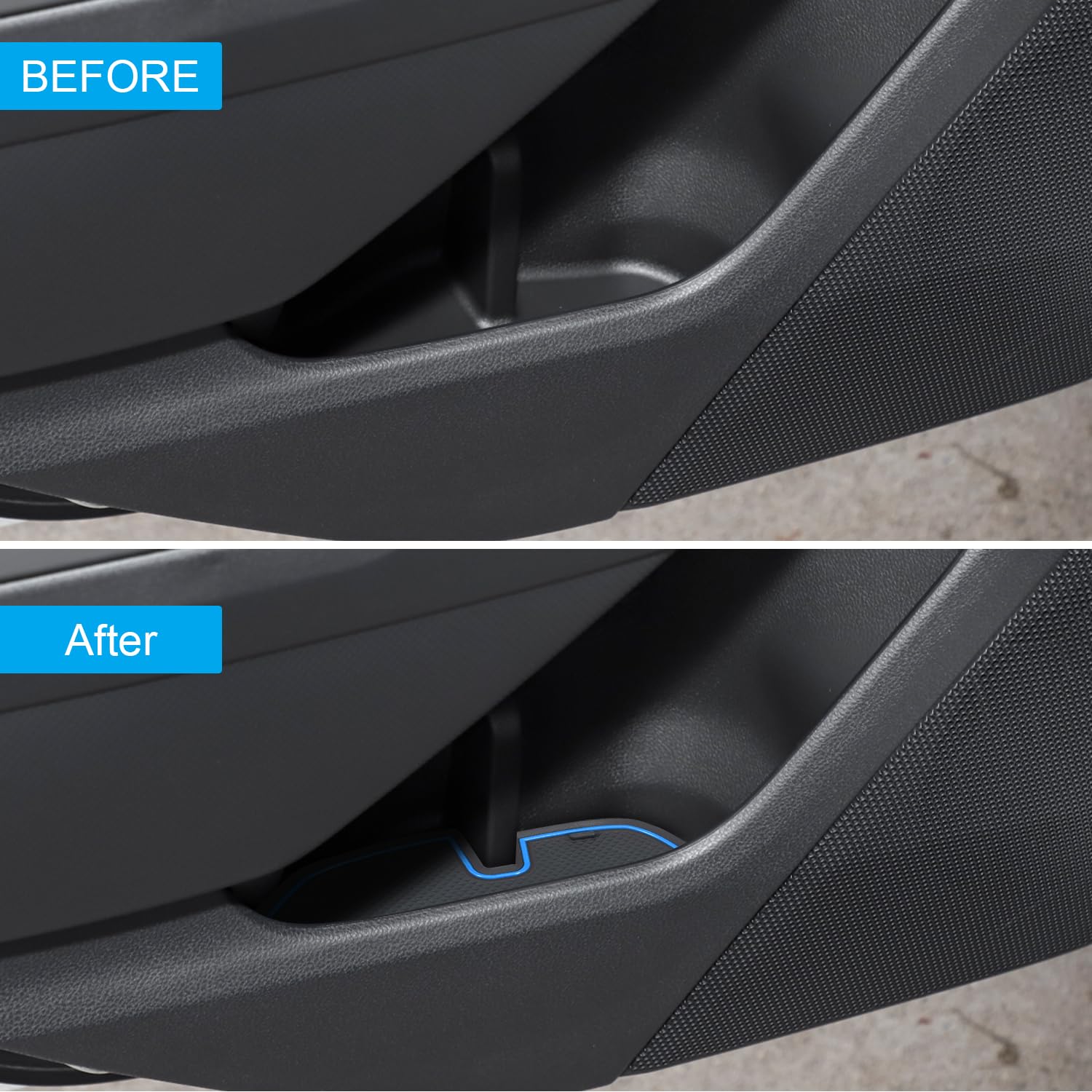 MOCHENT Center Console Liner Set for Subaru Crosstrek 2024-2025, 18 Pcs, Blue, Non-Slip Rubber Cup Holder & Door Pocket Mats