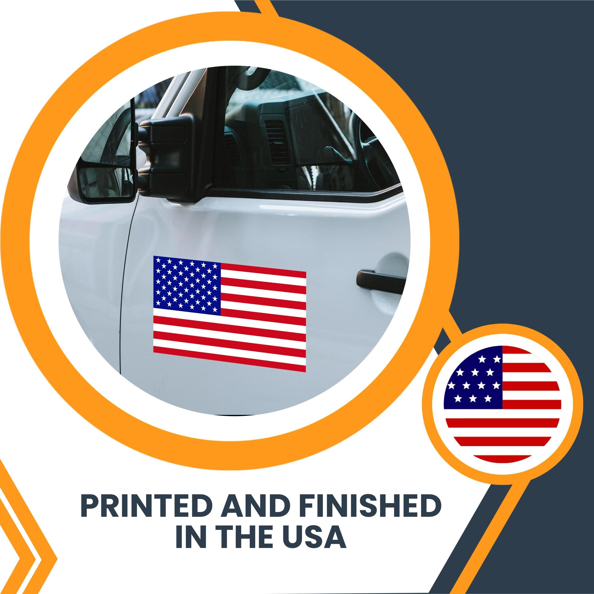 Magnet Me Up Automotive Magnet - 7x12 Inch Heavy-Duty Vinyl, Red White and Blue - Showcase Your Patriotism with Model 712F-1