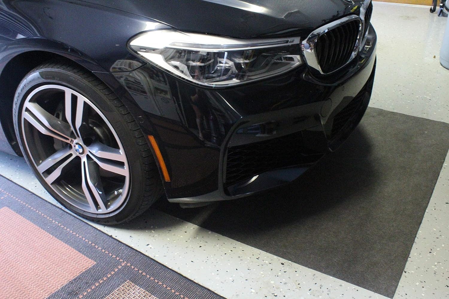 Club Clean Garage Floor Mat - Heavy-Duty, Waterproof, Anti-Slip, 5x8 ft, Black, Model GGFP