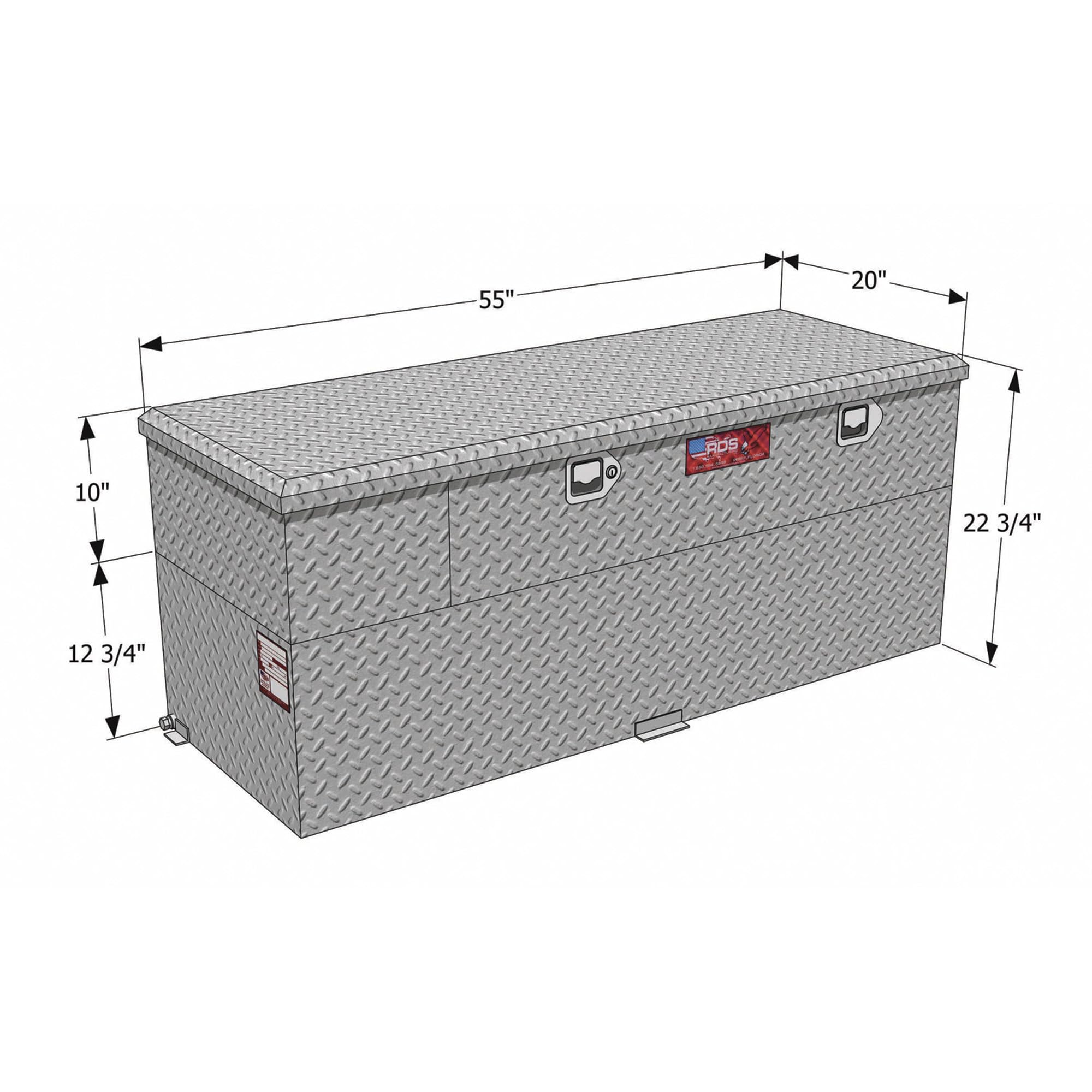 Rds Mfg Inc Fuel Transfer/Auxiliary Tank/Toolbox Combo With 8 Gpm Pump - 60-Gal. Capacity