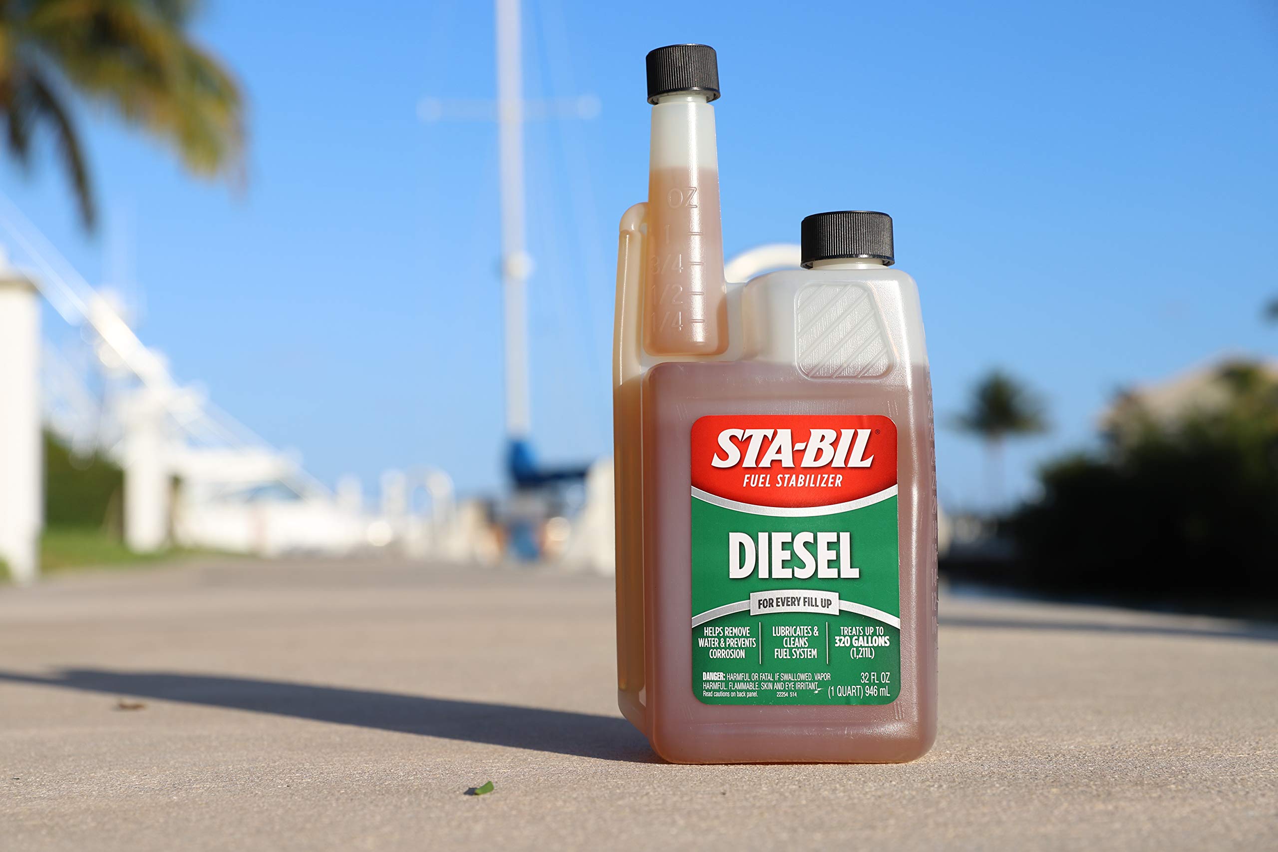 STA-BIL Diesel Fuel Stabilizer - Keeps Fuel Fresh 12 Months - 32 Fl. oz. (Pack of 4) - Orange - Model 22254-4PK