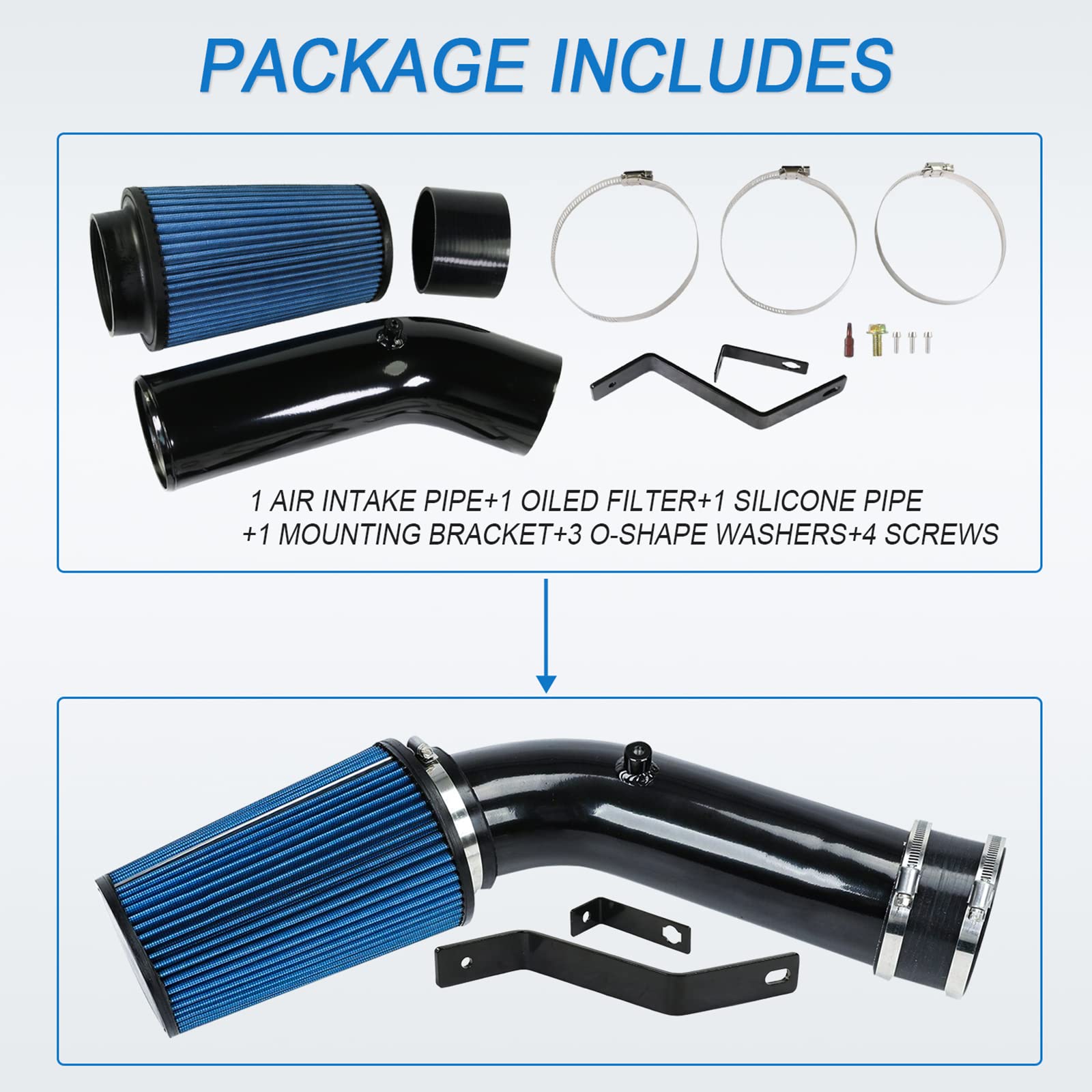 Oiled Cold Air Intake 7.3 Diesel Kit Air Intake Pipe With Oiled Filter Replacement For Ford F250 F350 F450 Super Duty 7.3L Power