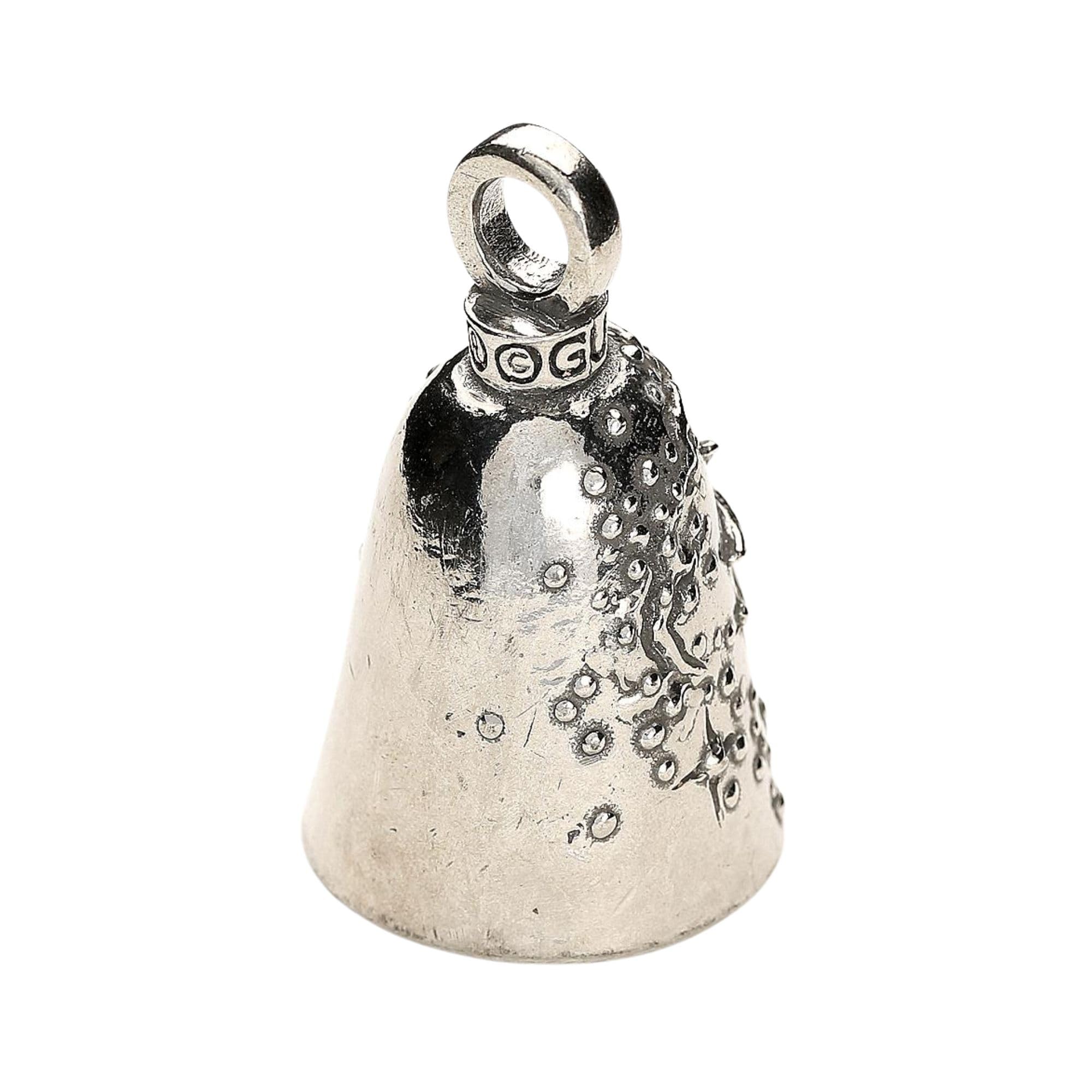 Guardian Bell North Star Good Luck Bell w/Keyring & Black Velvet Gift Bag | Motorcycle Bell | Lead-Free Pewter | Good Luck Gift