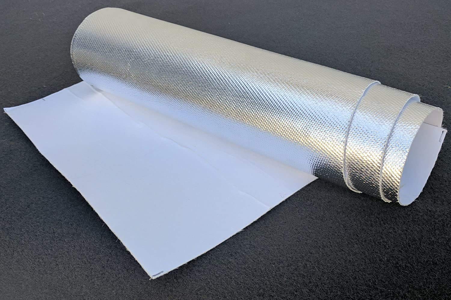 Wisauto Aluminized Heat Shield Thermal Barrier Adhesive Backed Heat Blanket (12'' X 24'')