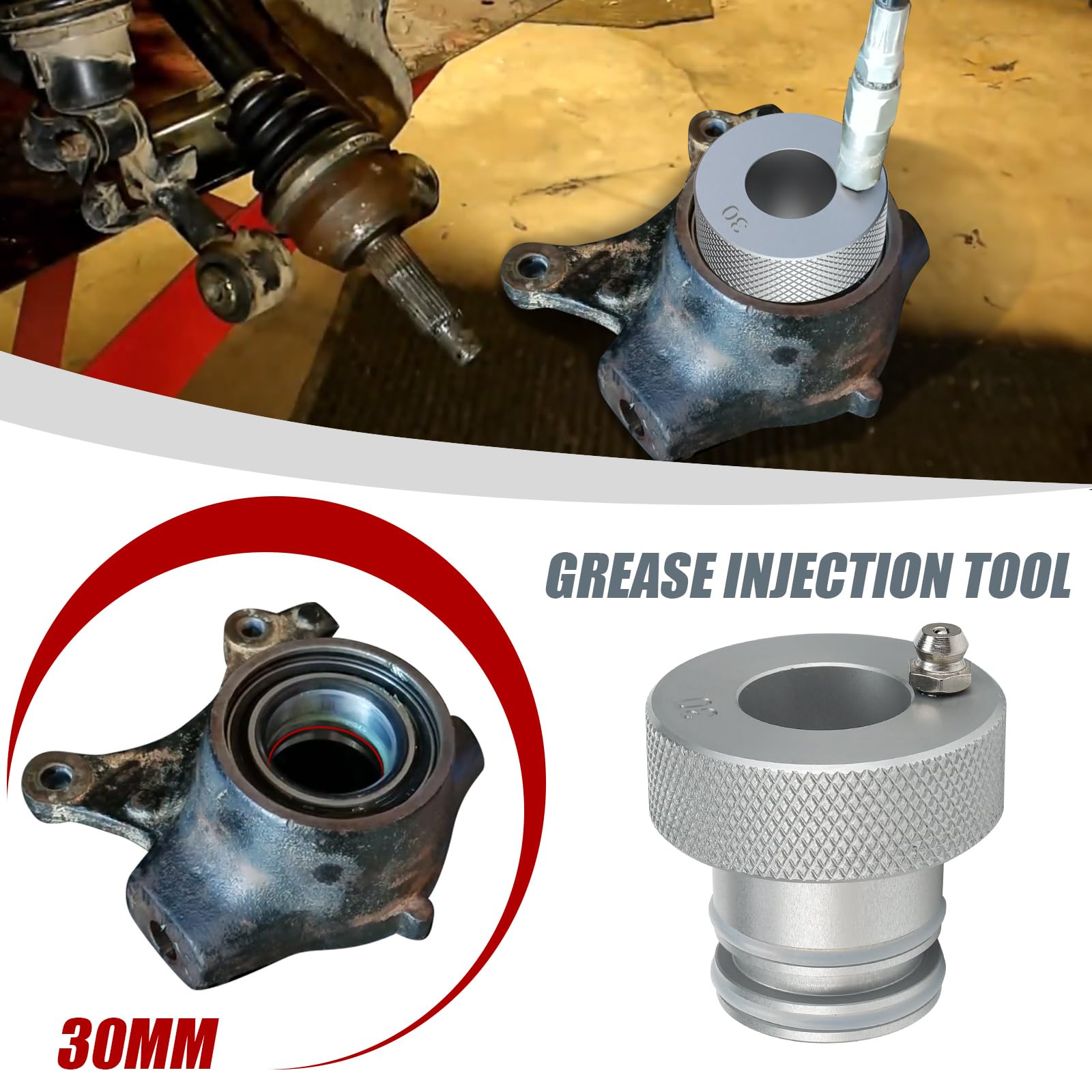 3Mirrors 30Mm Wheel Bearing Greaser Tool Compatible With Can Am Maverick Commander Outlander Utv Atv Bearings
