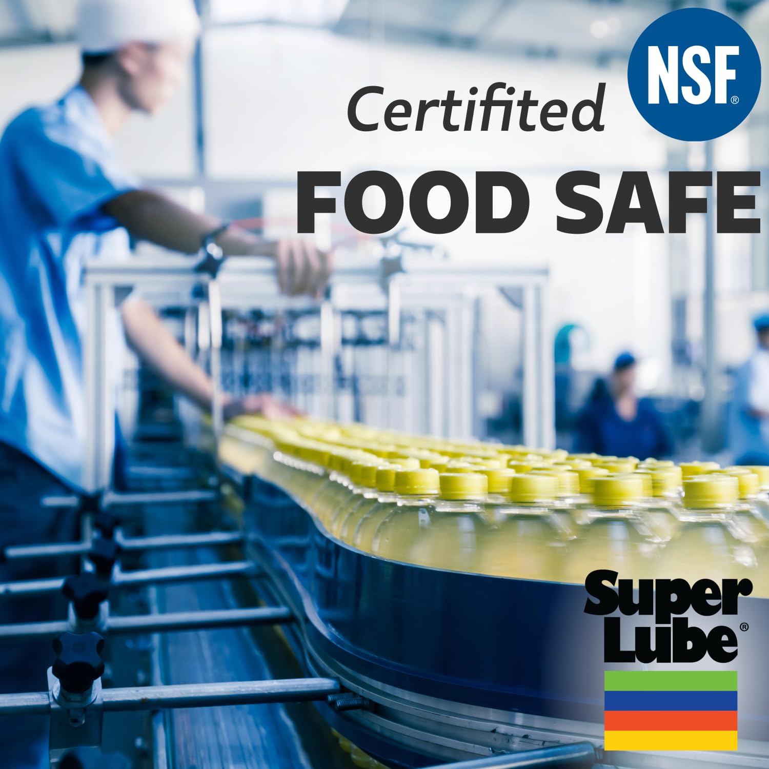 Super Lube Synthetic Gear Oil - ISO 150, 1qt Bottle, Translucent Amber, NSF Certified Food Grade, Heavy Film Lubrication