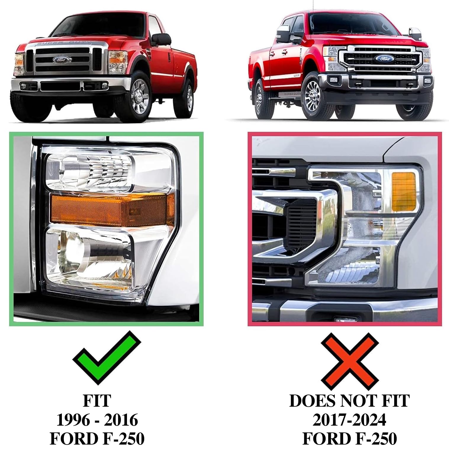 Comnova Side Step Nerf Bar Running Board Replacement For 99-16 Ford F250 Superduty Crew Cab(4 Full Size Door),6 Inch Step Pad Design,Oe Style (Black)
