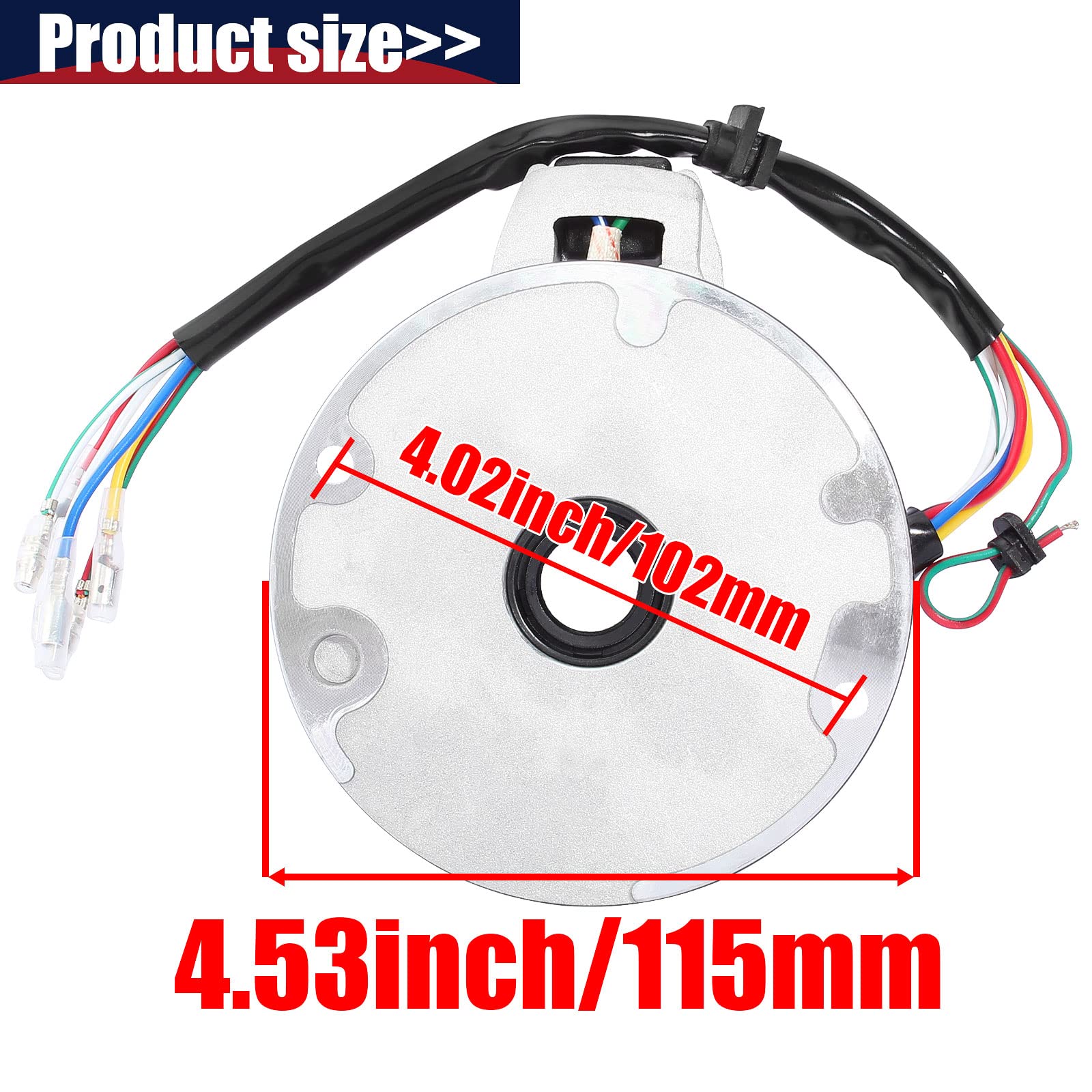 QAZAKY 2 Coil Magneto Stator Plate Ignition Coil Compatible with 50cc 70cc 90cc 110cc 125cc 140cc Pickup Kick Start Pit Dirt Bik
