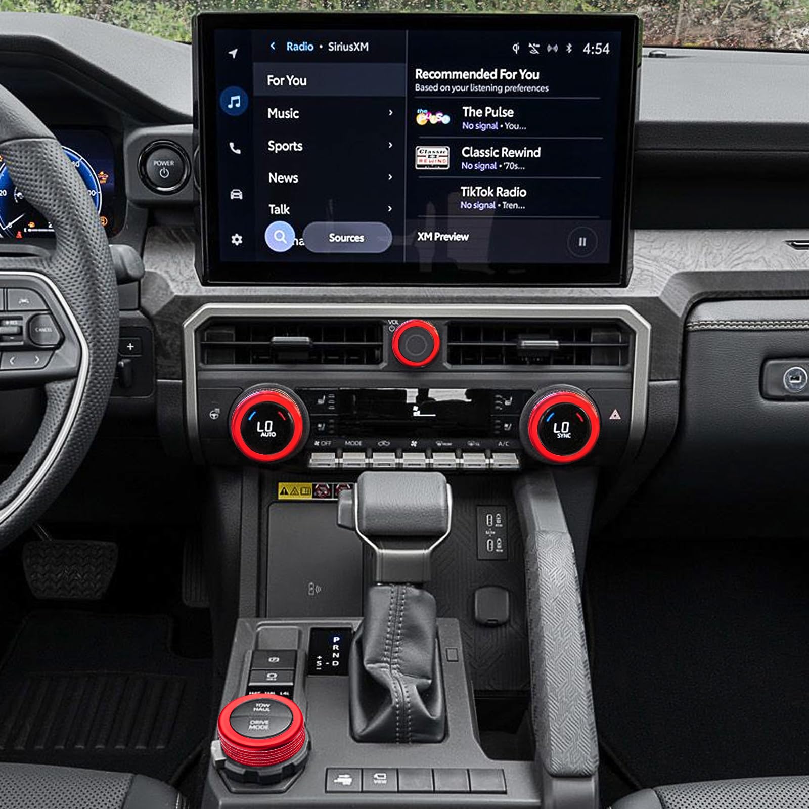 Jkcover Center Console Button Knob Cover Rings Compatible 2024 2025 Toyota Tacoma And 2025 Toyota 4Runner With 14Screen Air Cond