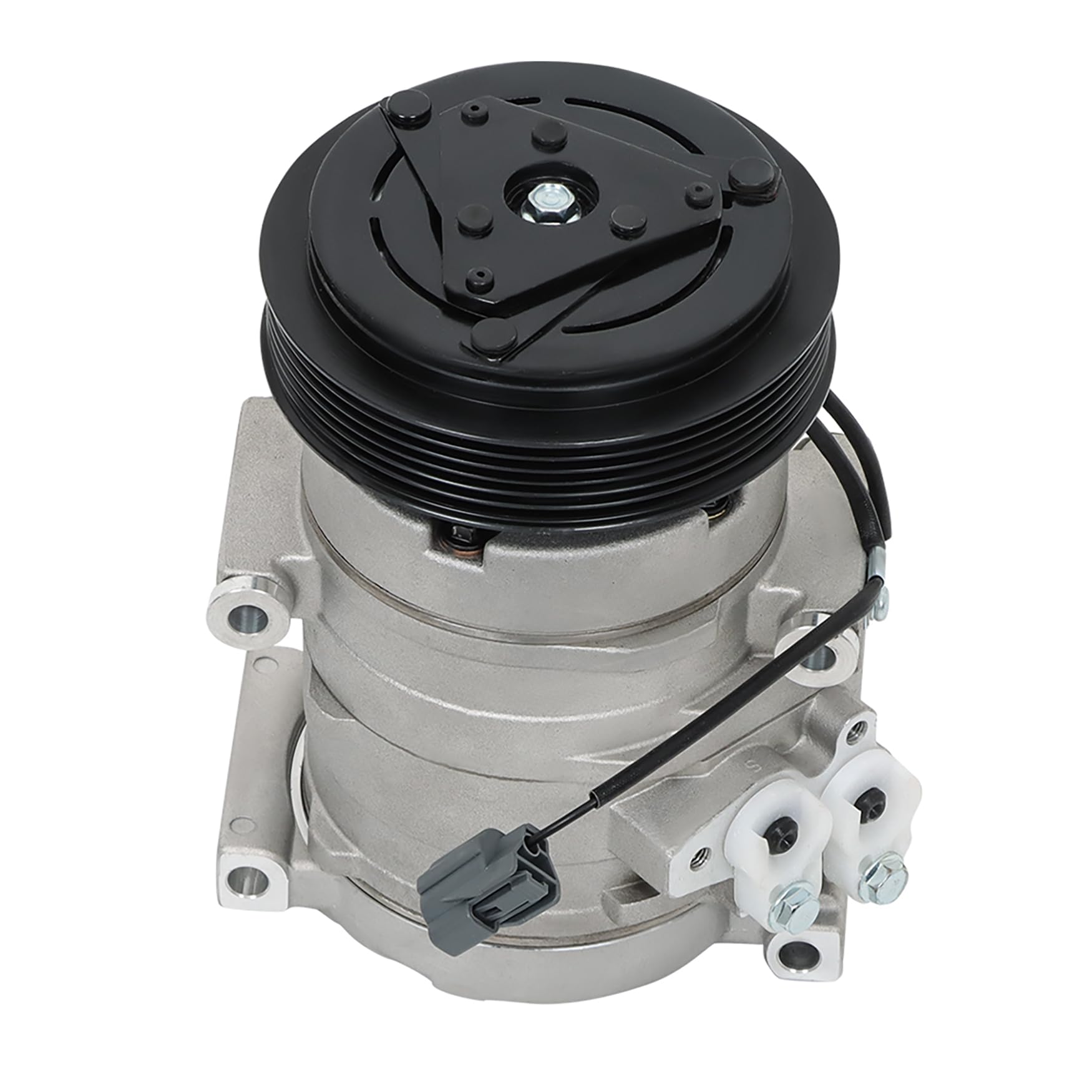 WFLNHB AC Compressor & A/C Clutch, A/C Ports 6 Grooves Replacement for Acura MDX 3.5L 2003-2006 Replacement for Honda Odyssey Pi