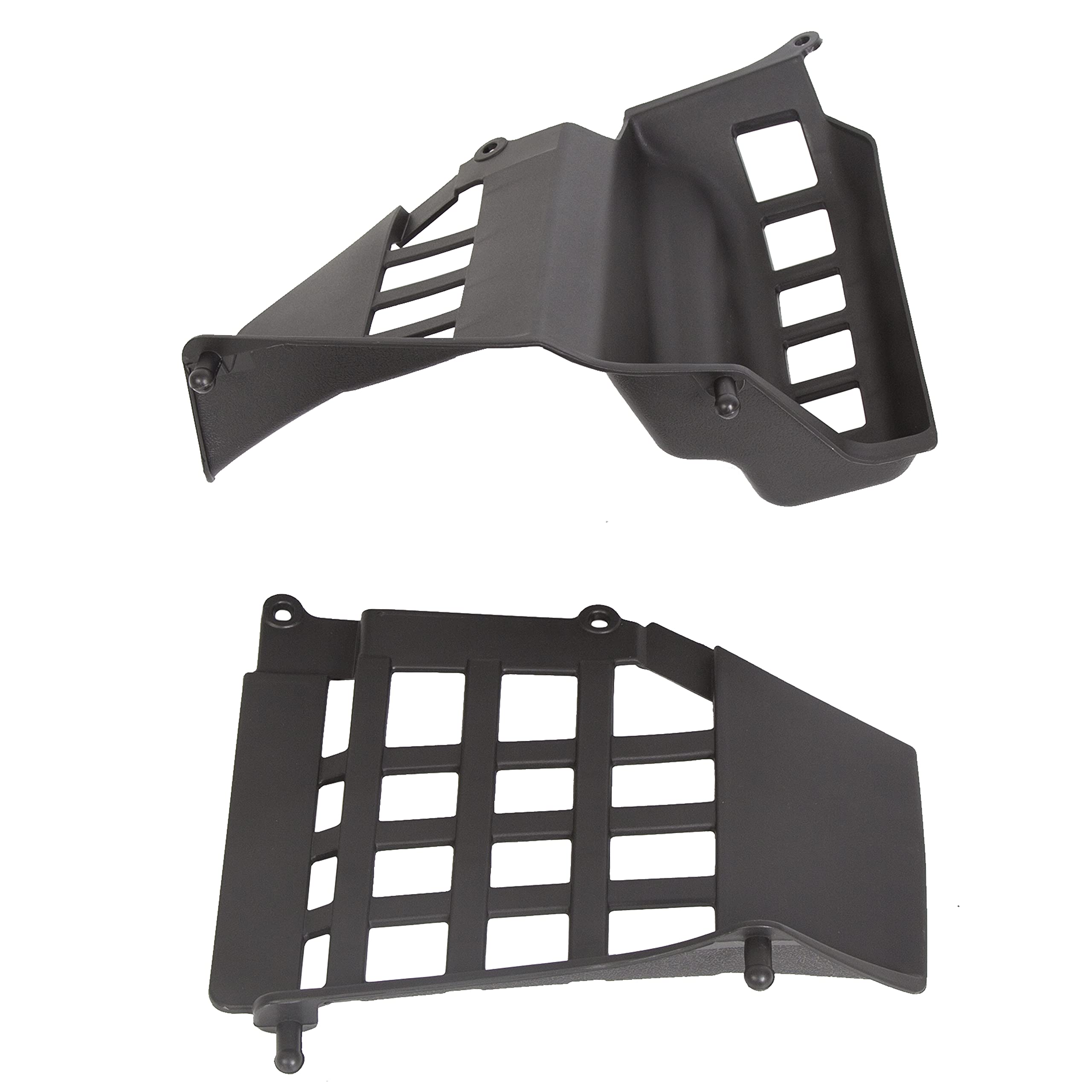 ECOTRIC Black Heel Guard for 1987-2006 Yamaha Banshee, Plastic, Small, Model ET-421, Left + Right Pair