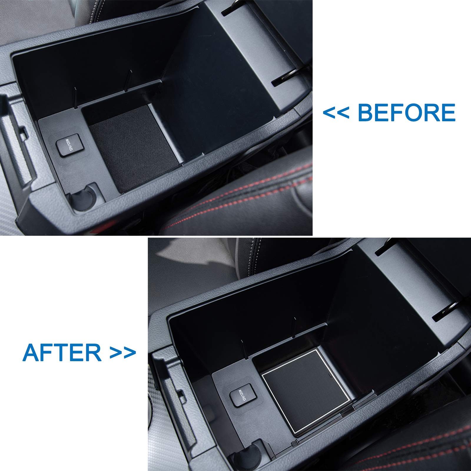 JDMCAR Premium Cup Holder Inserts Kit for 2023 Toyota 4Runner - 27PC Rubber Accessories with White Trim