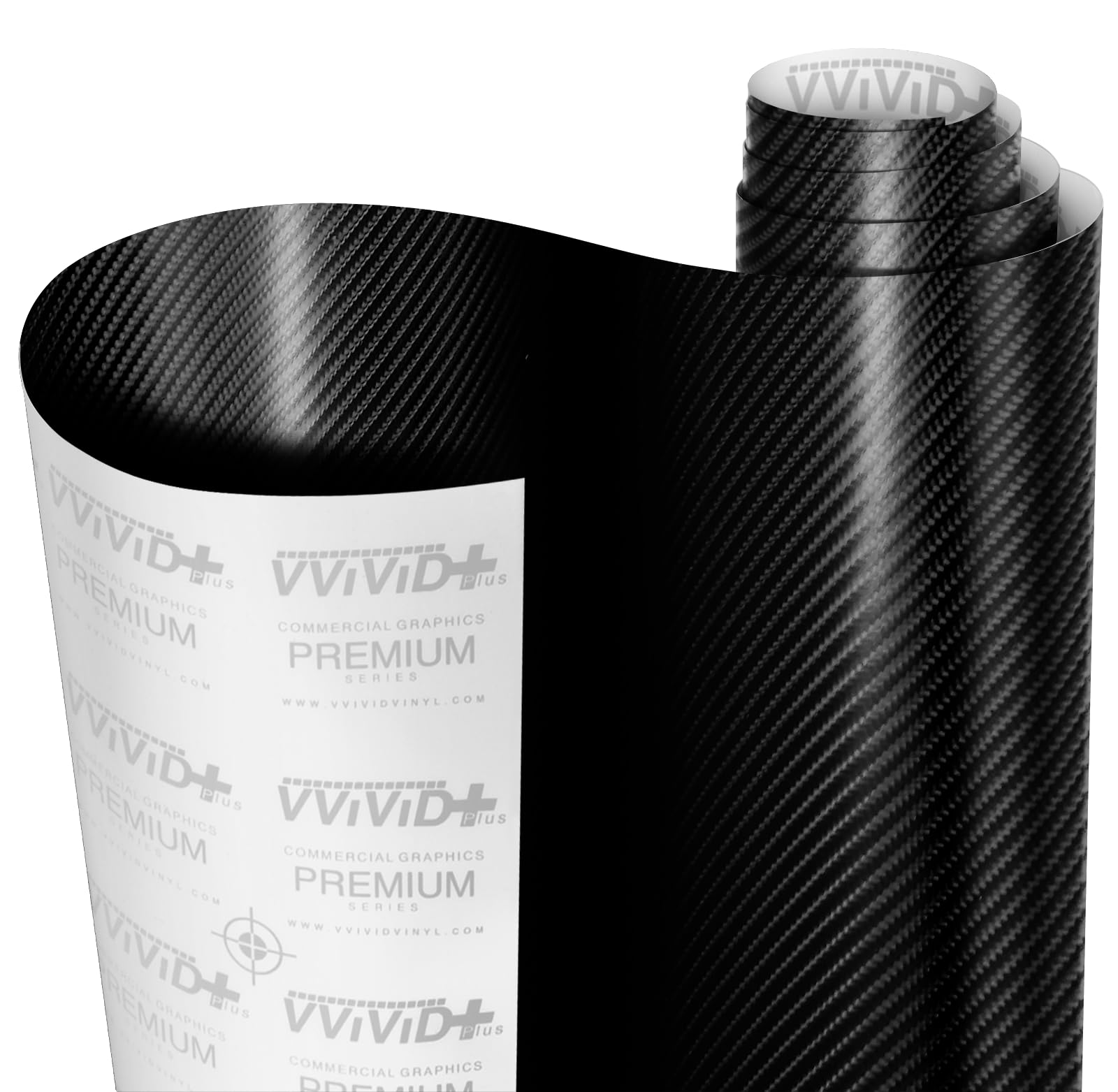 Vvivid Black True R Carbon Fiber Vinyl Wrap Roll With Air Release Technology (4 Foot By 5 Foot)