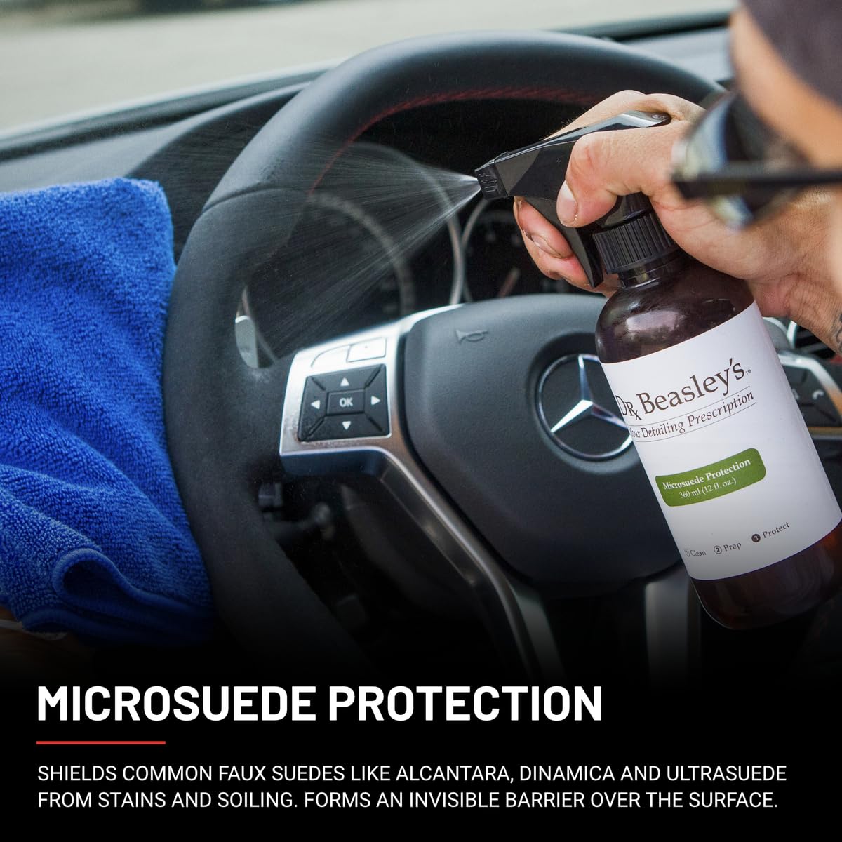 Dr. Beasley'S - I34D12 Microsuede Protection - 12 Oz, Preserves Look And Feel Of Fabric, Instant Bonding Coating, 2+ Years Of Pr