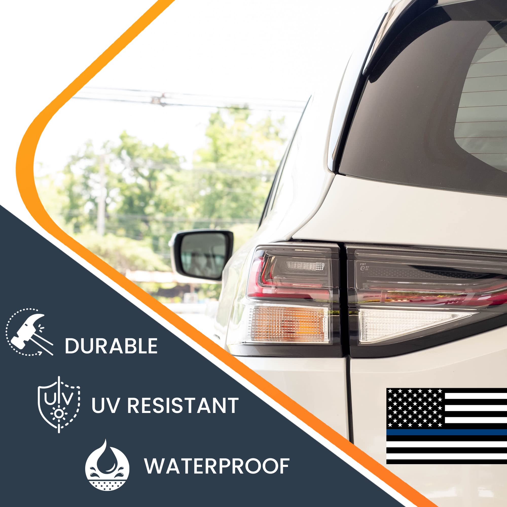 Magnet Me Up Thin Blue Line American Flag Magnet Decal, 3X5 Inches, 4 Pack, Heavy Duty Automotive Magnet For Car Truck Suv, In S