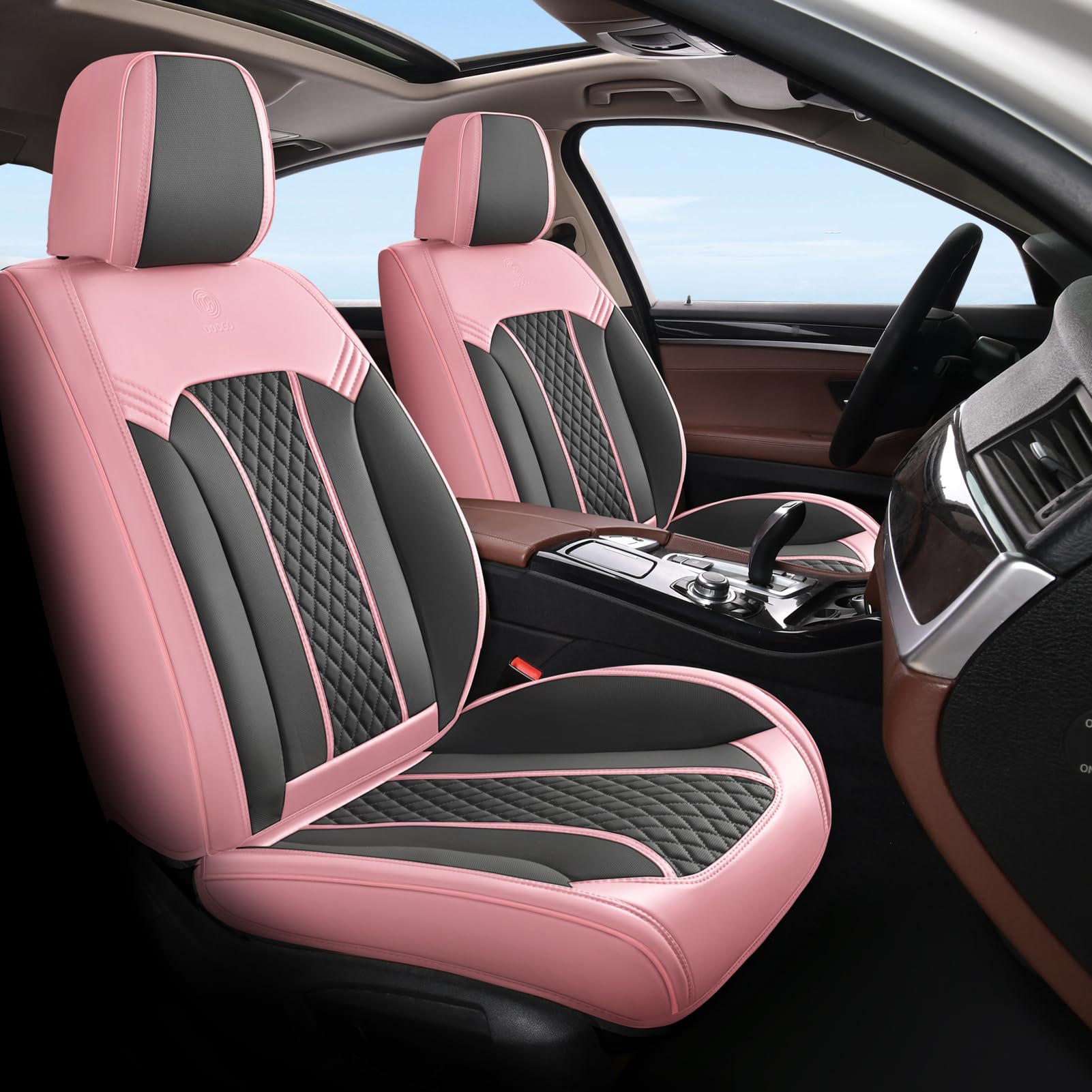 Doogo Seat Covers, Car Seat Covers, Breathable Front Seat Covers, Universal Non-Slip Seat Cushion Pink Automotive Seat Covers Ac
