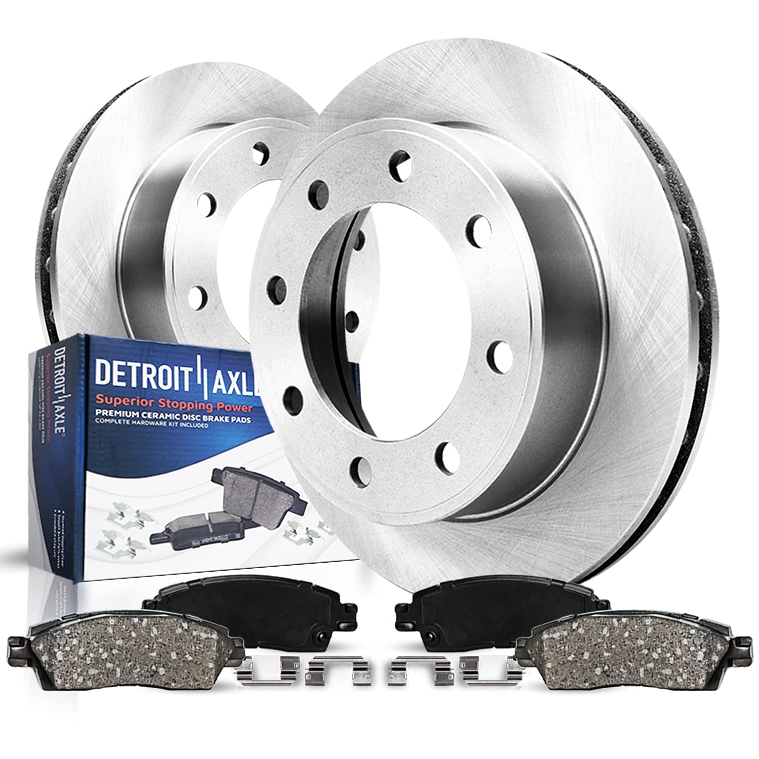 Detroit Axle - Rear Brake Kit for Chevrolet Silverado Suburban GMC Sierra Yukon XL 2500 Hummer H2 [4.63 Inch Diameter Center Hol